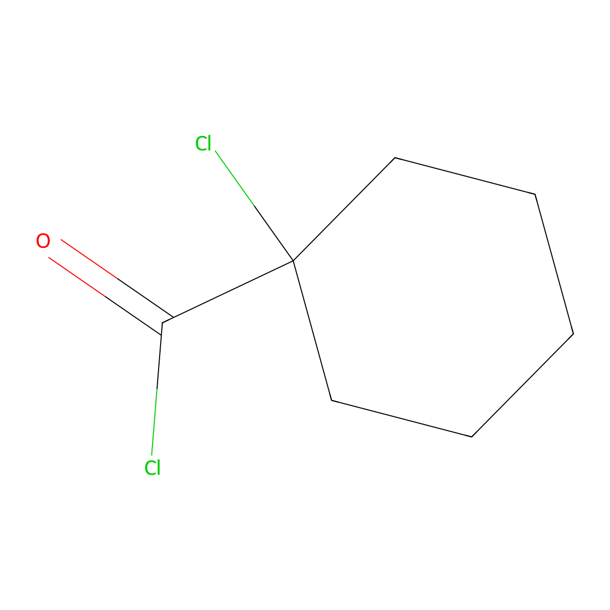 1-Chlorocyclohexanecarbonyl chloride molecular structure, CAS 52831-99-9