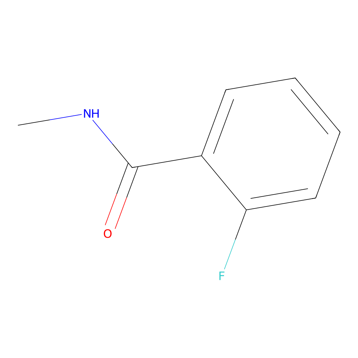 2-fluoro-N-methylbenzamide molecular structure, CAS 52833-63-3