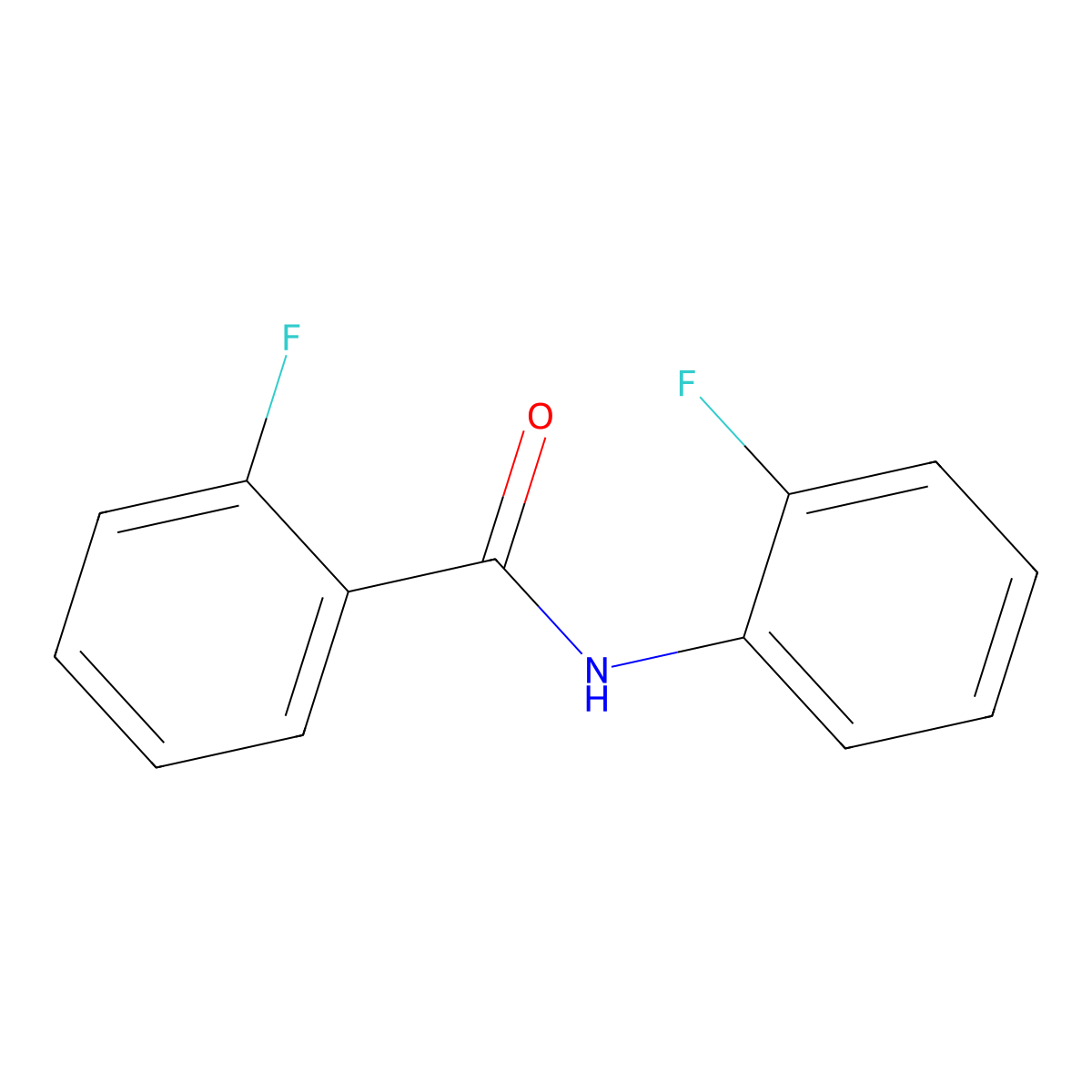 2-fluoro-N-(2-fluorophenyl)benzamide molecular structure, CAS 52833-64-4