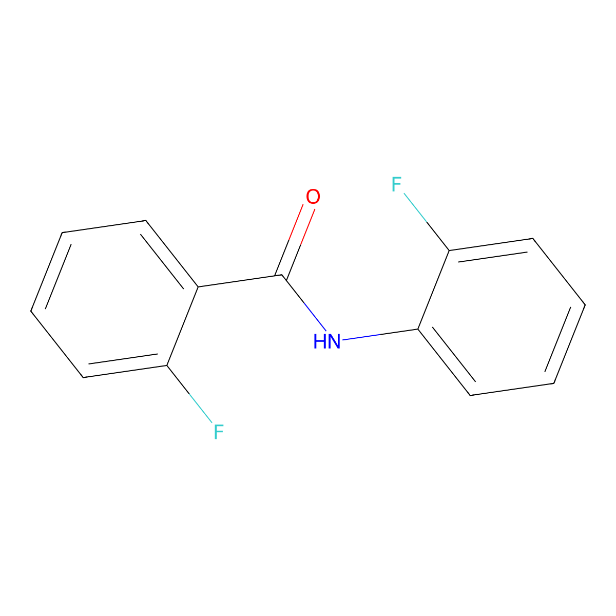 2-fluoro-N-(2-fluorophenyl)benzamide molecular structure, CAS 52833-64-4