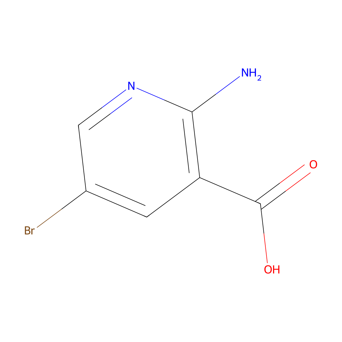 2-Amino-5-bromonicotinic acid molecular structure, CAS 52833-94-0
