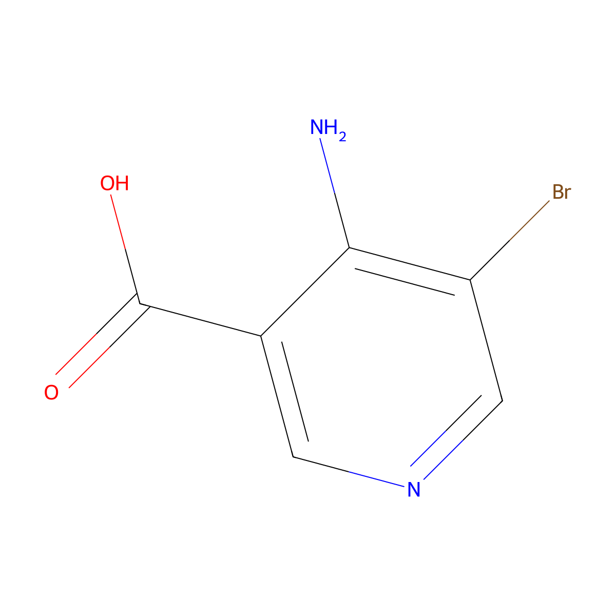 4-Amino-5-bromopyridine-3-carboxylic acid molecular structure, CAS 52834-08-9