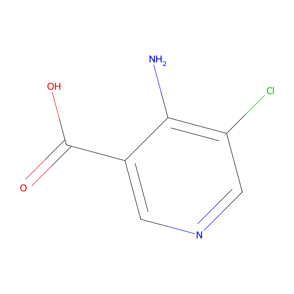 4-Amino-5-chloronicotinic acid molecular structure, CAS 52834-09-0