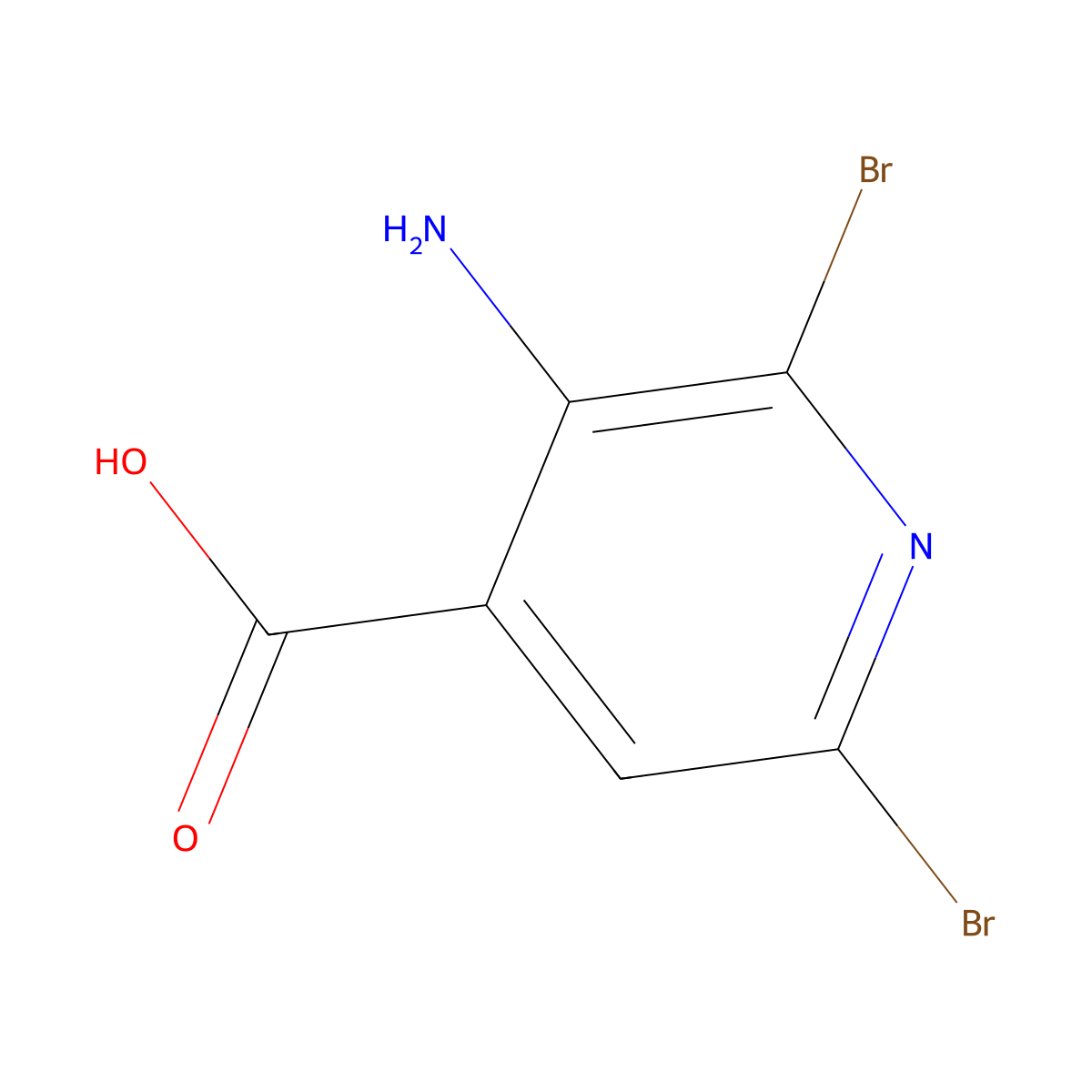 3-Amino-2,6-dibromoisonicotinic acid molecular structure, CAS 52834-10-3