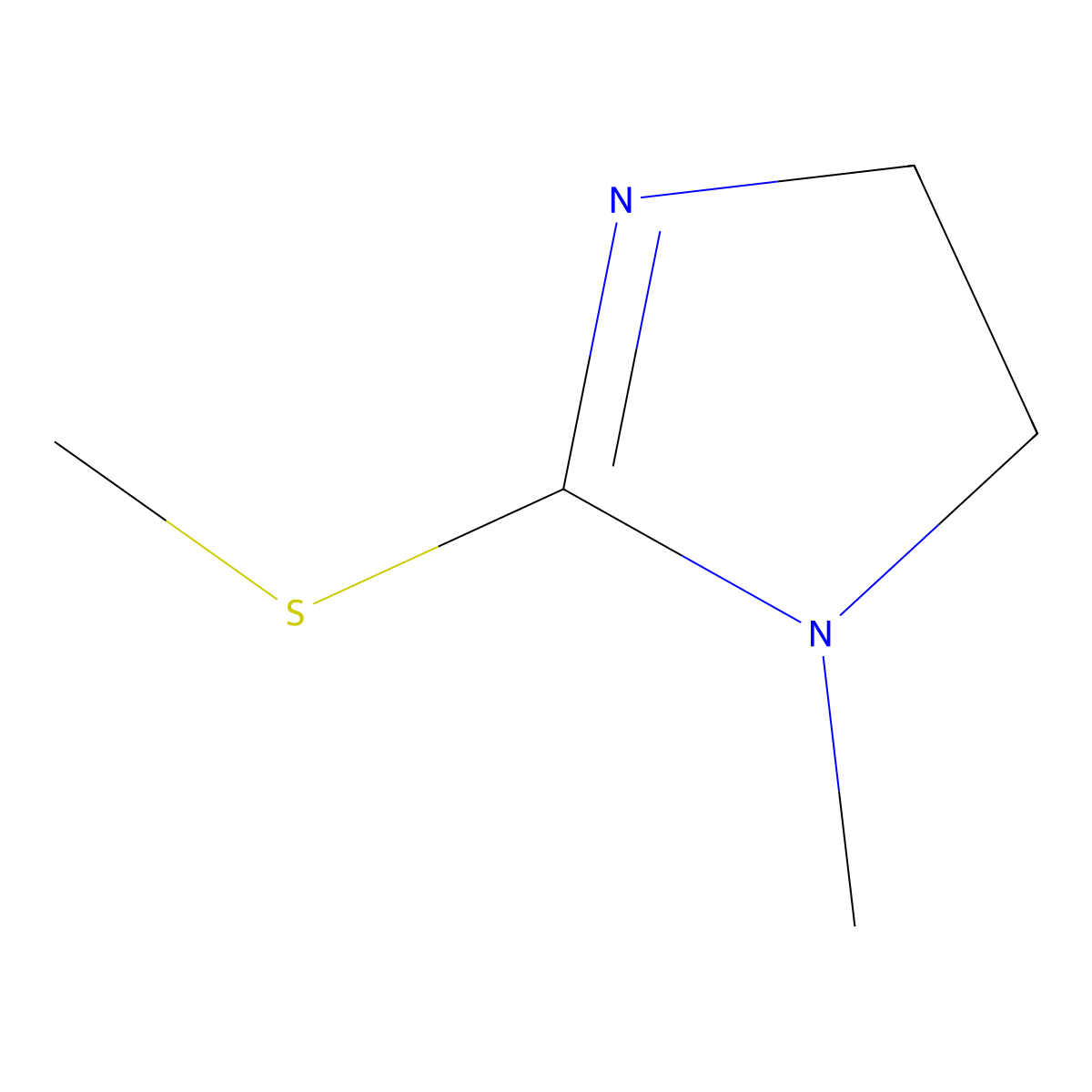 1-methyl-2-methylsulfanyl-4,5-dihydro-1H-imidazole molecular structure, CAS 52839-23-3