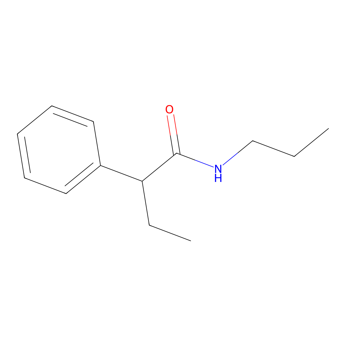 2-phenyl-N-propylbutanamide molecular structure, CAS 52839-85-7