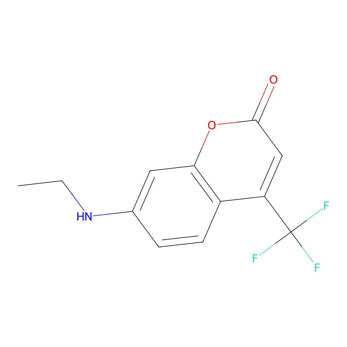 Coumarin 500 molecular structure, CAS 52840-38-7