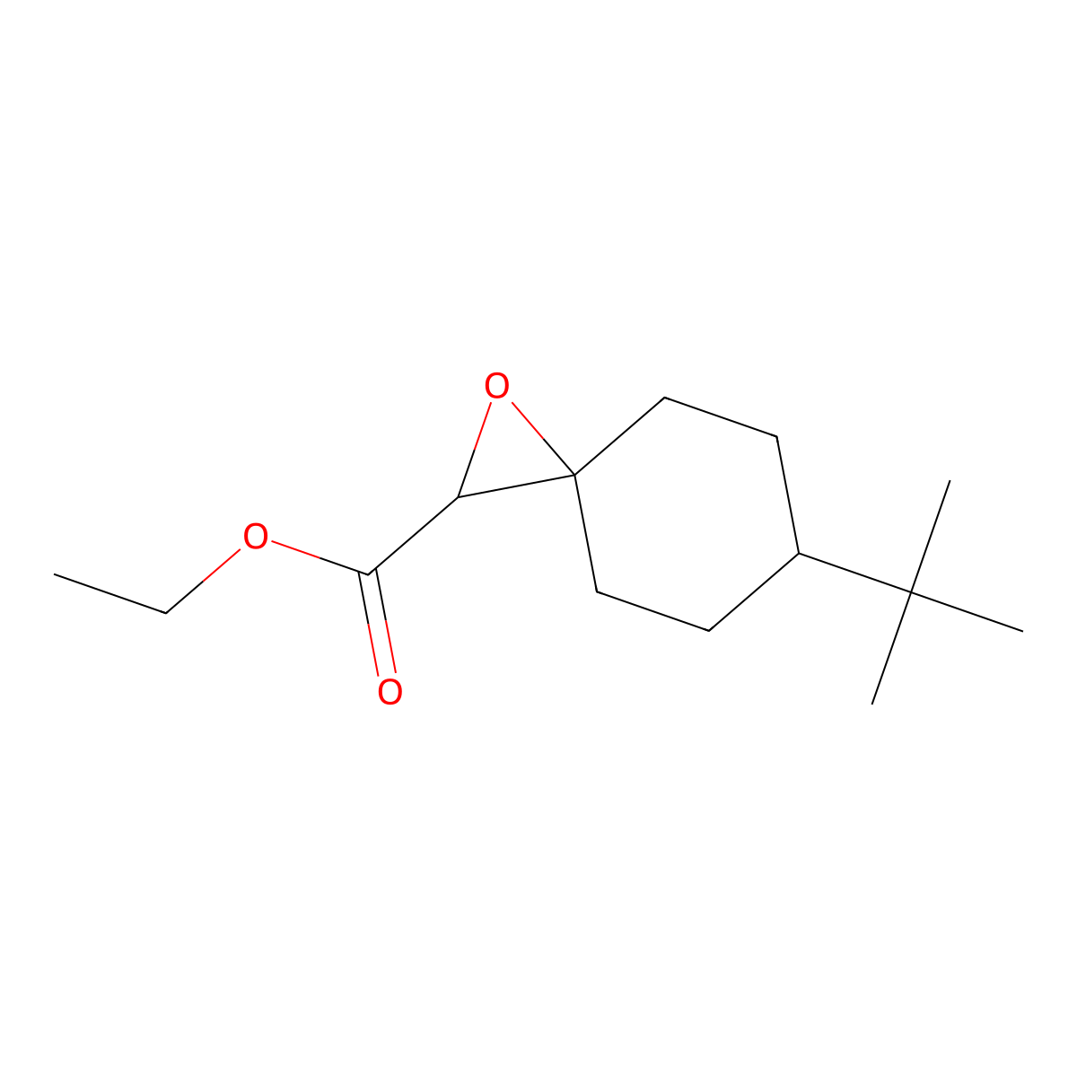 Ethyl 6-tert-butyl-1-oxaspiro[2.5]octane-2-carboxylate molecular structure, CAS 52840-45-6