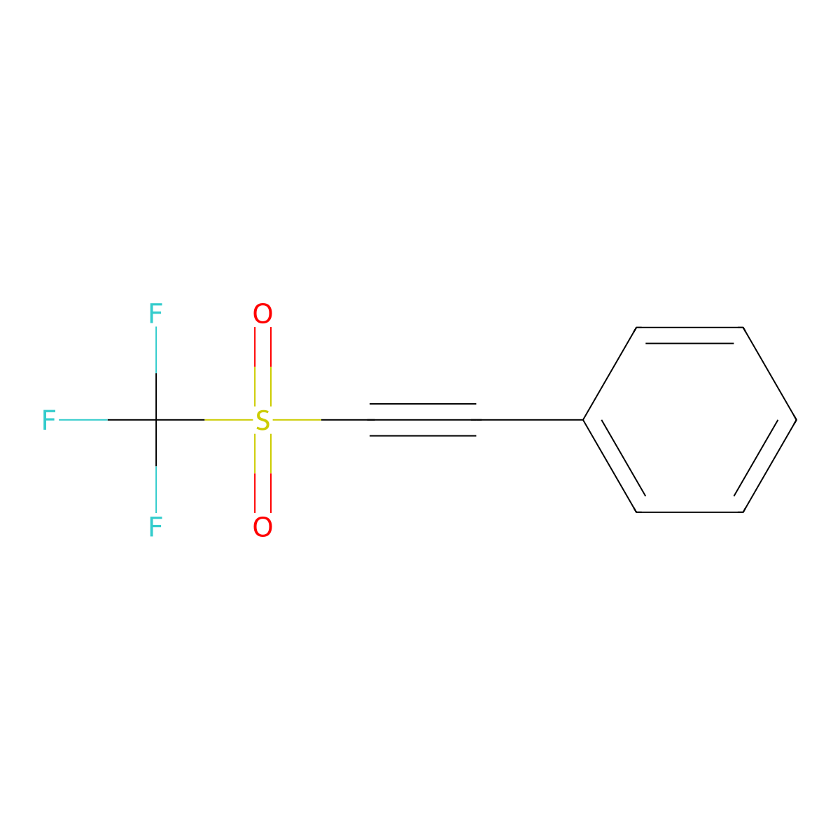 [(Trifluoromethanesulfonyl)ethynyl]benzene molecular structure, CAS 52843-77-3