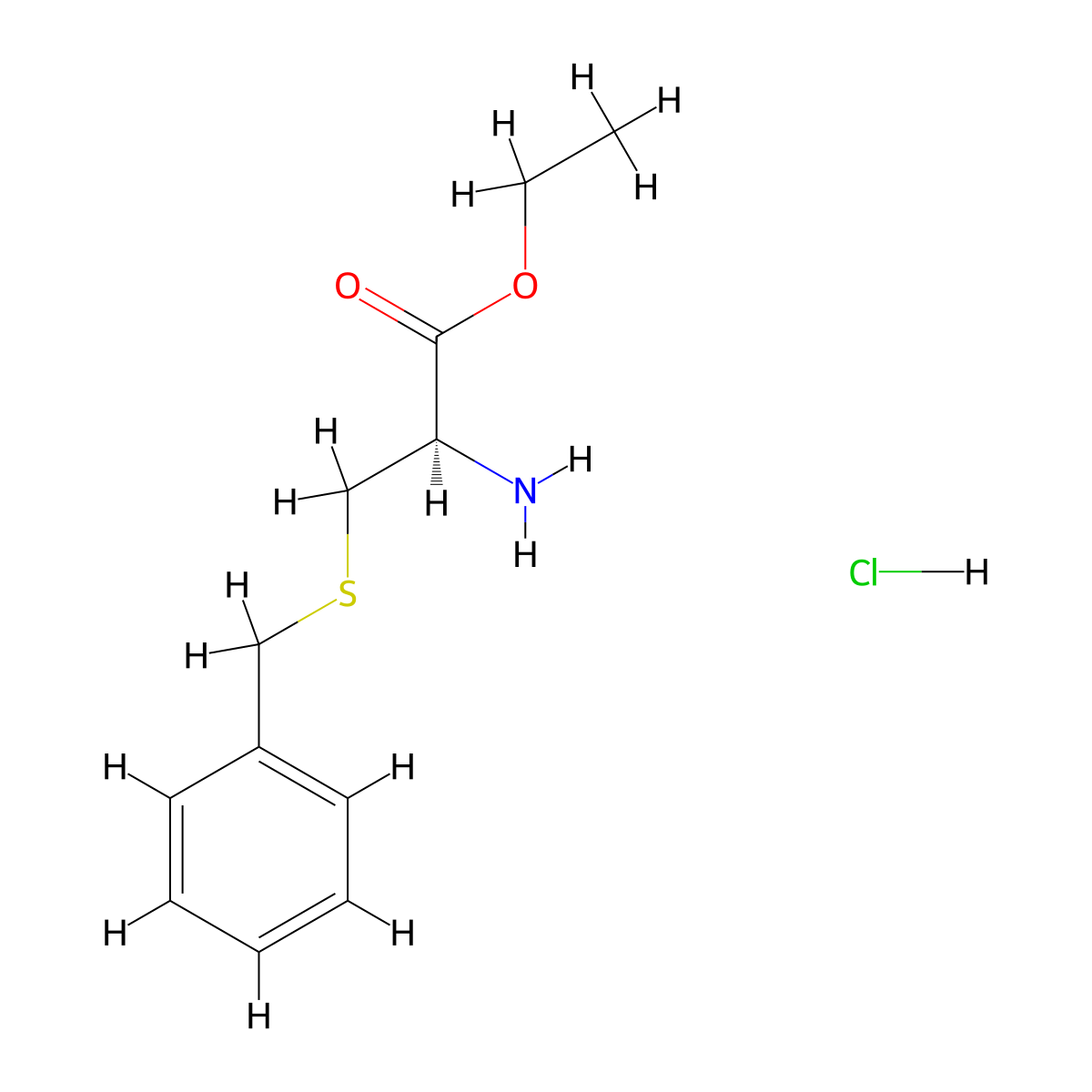 H-Cys(bzl)-oet hcl molecular structure, CAS 52844-67-4