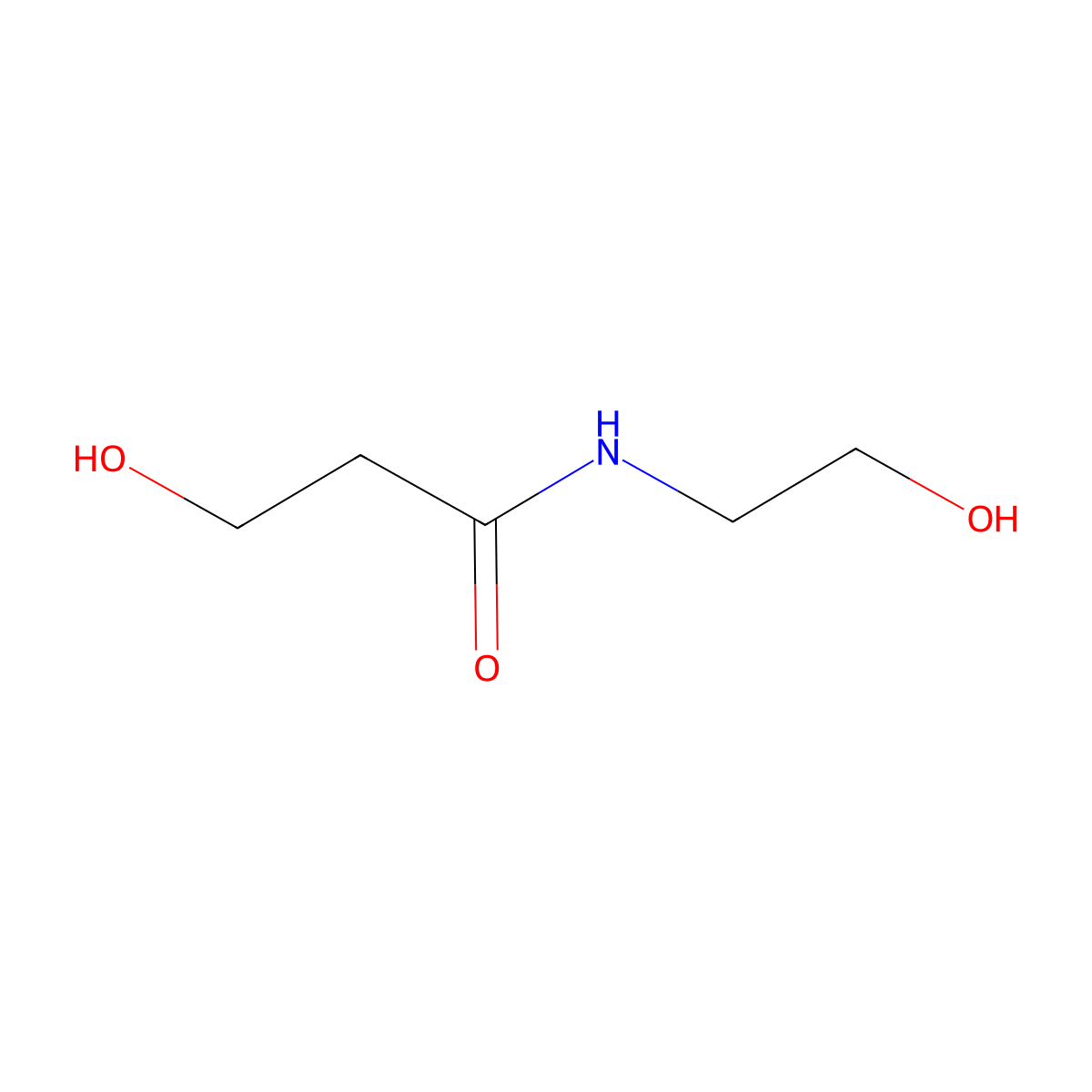 3-hydroxy-N-(2-hydroxyethyl)propanamide molecular structure, CAS 52845-23-5