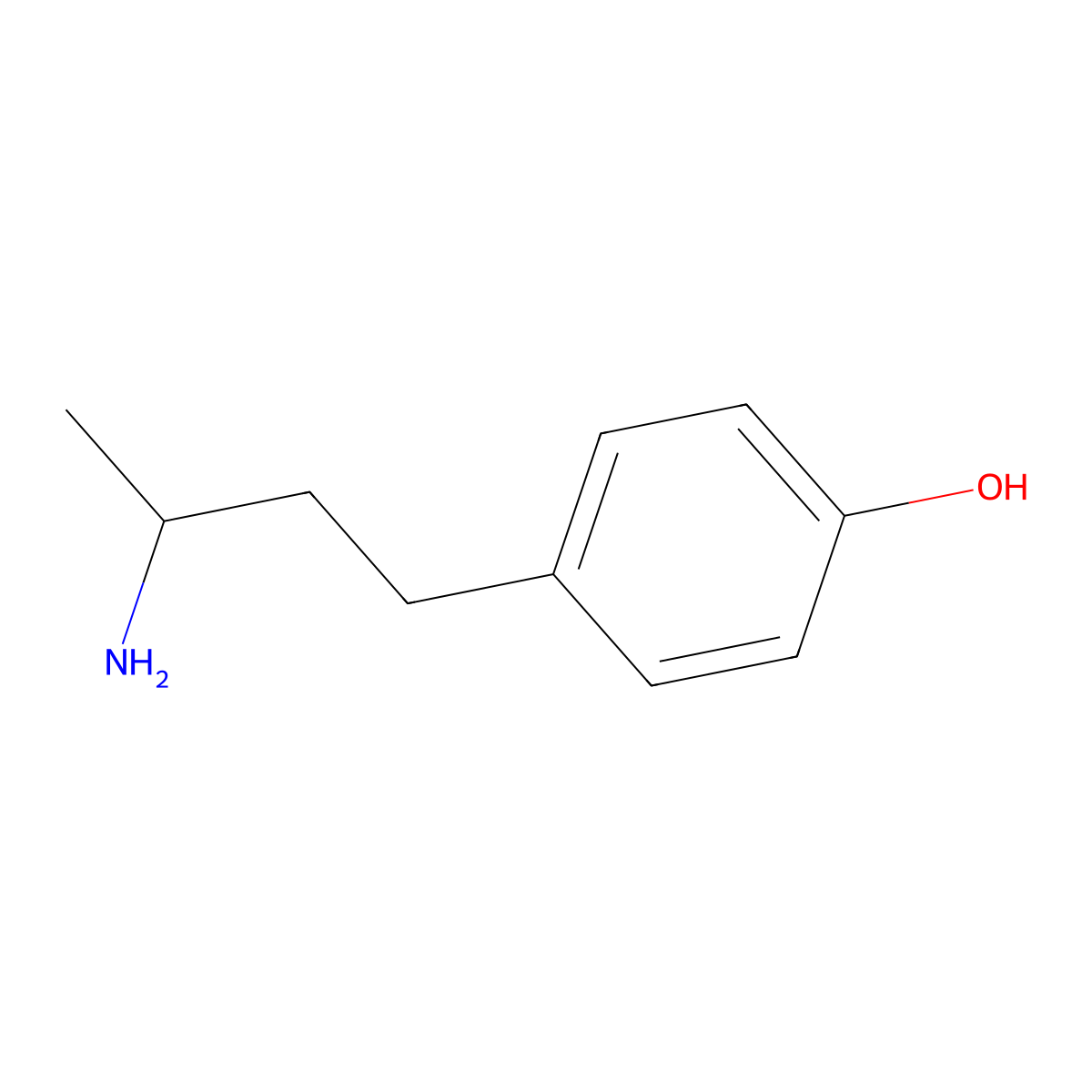4-(3-Aminobutyl)phenol molecular structure, CAS 52846-75-0