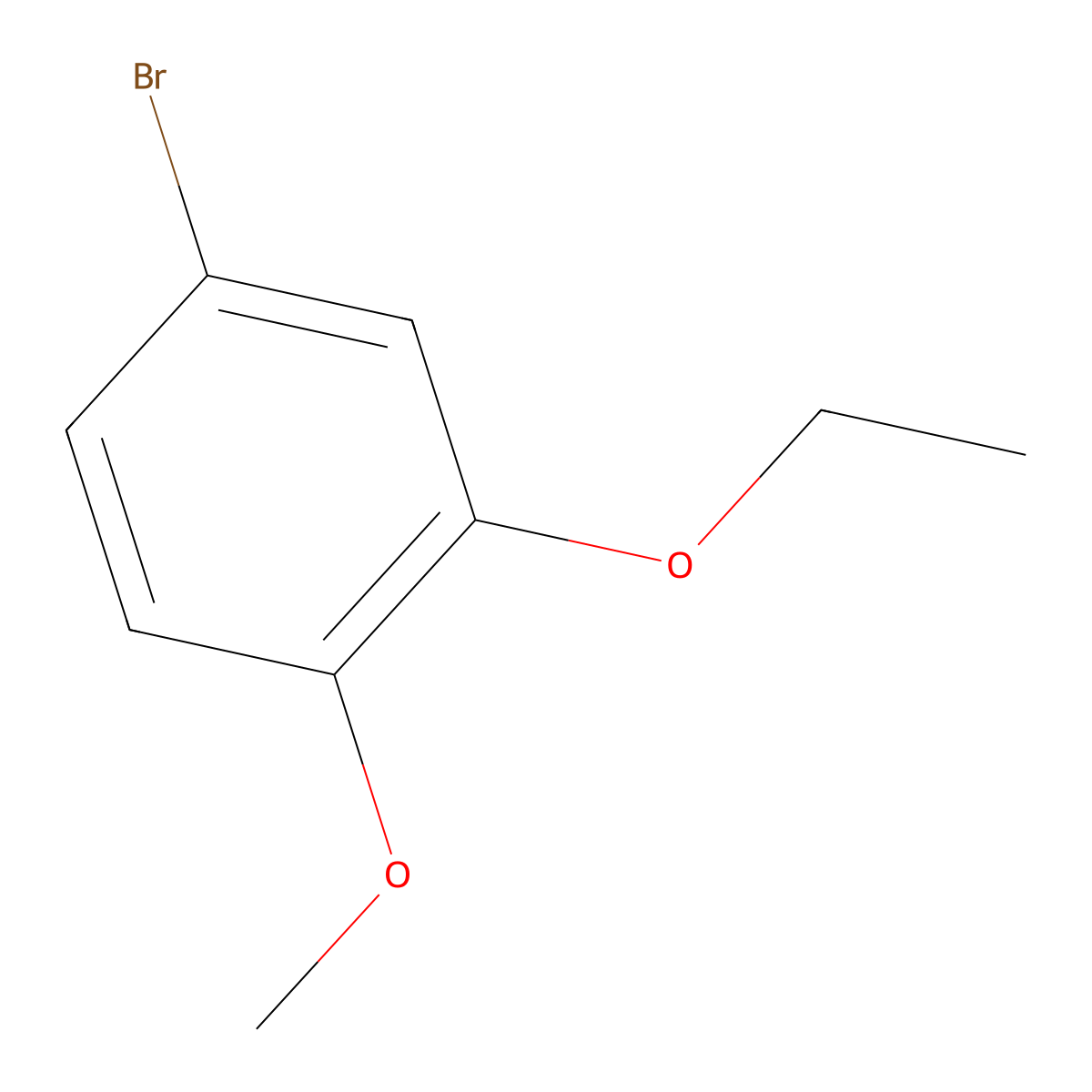 4-Bromo-2-ethoxy-1-methoxybenzene molecular structure, CAS 52849-52-2
