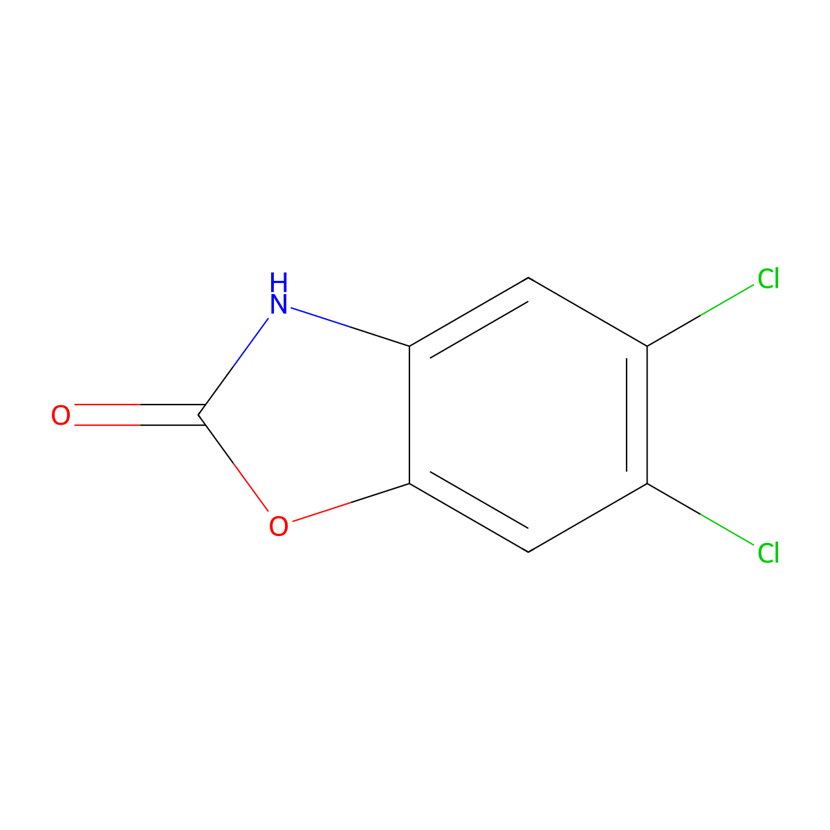 5,6-Dichloro-2(3H)-benzoxazolone molecular structure, CAS 5285-41-6
