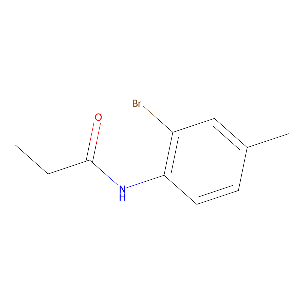 N-(2-bromo-4-methylphenyl)propanamide molecular structure, CAS 5285-53-0