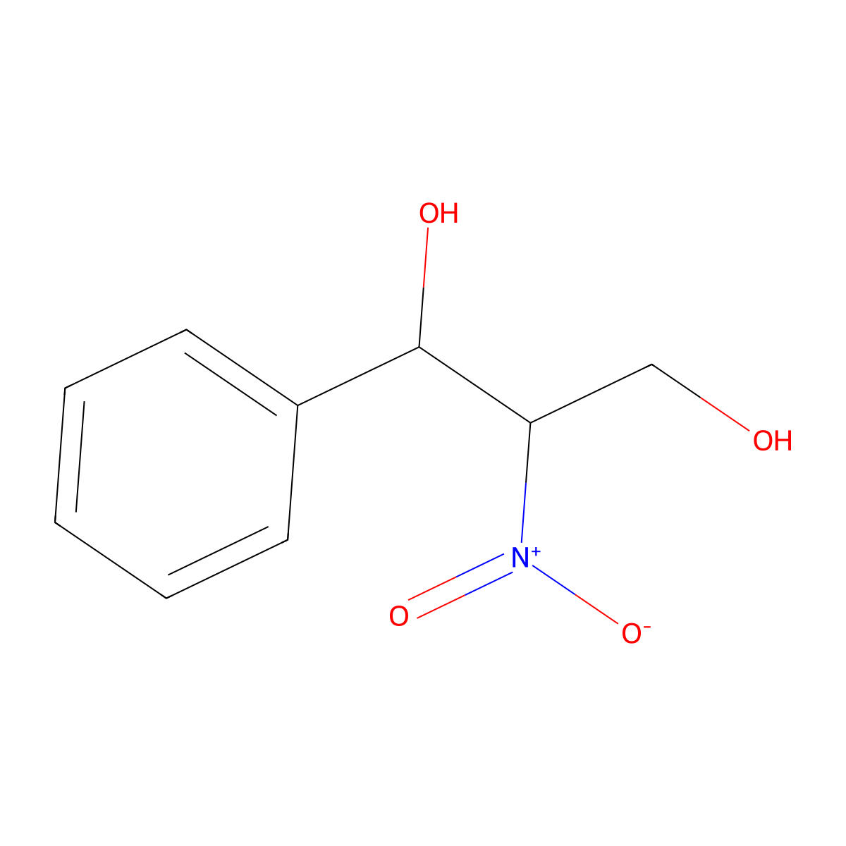 (1s,2s)-2-Nitro-1-phenylpropane-1,3-diol molecular structure, CAS 5285-85-8