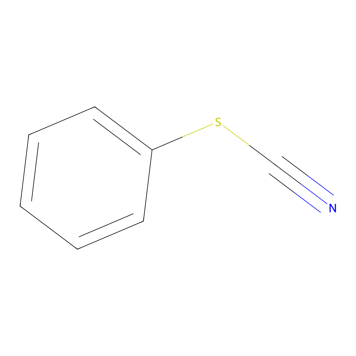 Thiocyanic acid, phenyl ester molecular structure, CAS 5285-87-0