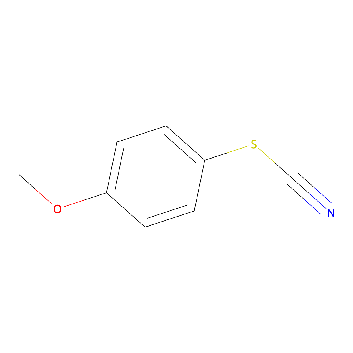 Thiocyanic acid, 4-methoxyphenyl ester molecular structure, CAS 5285-90-5