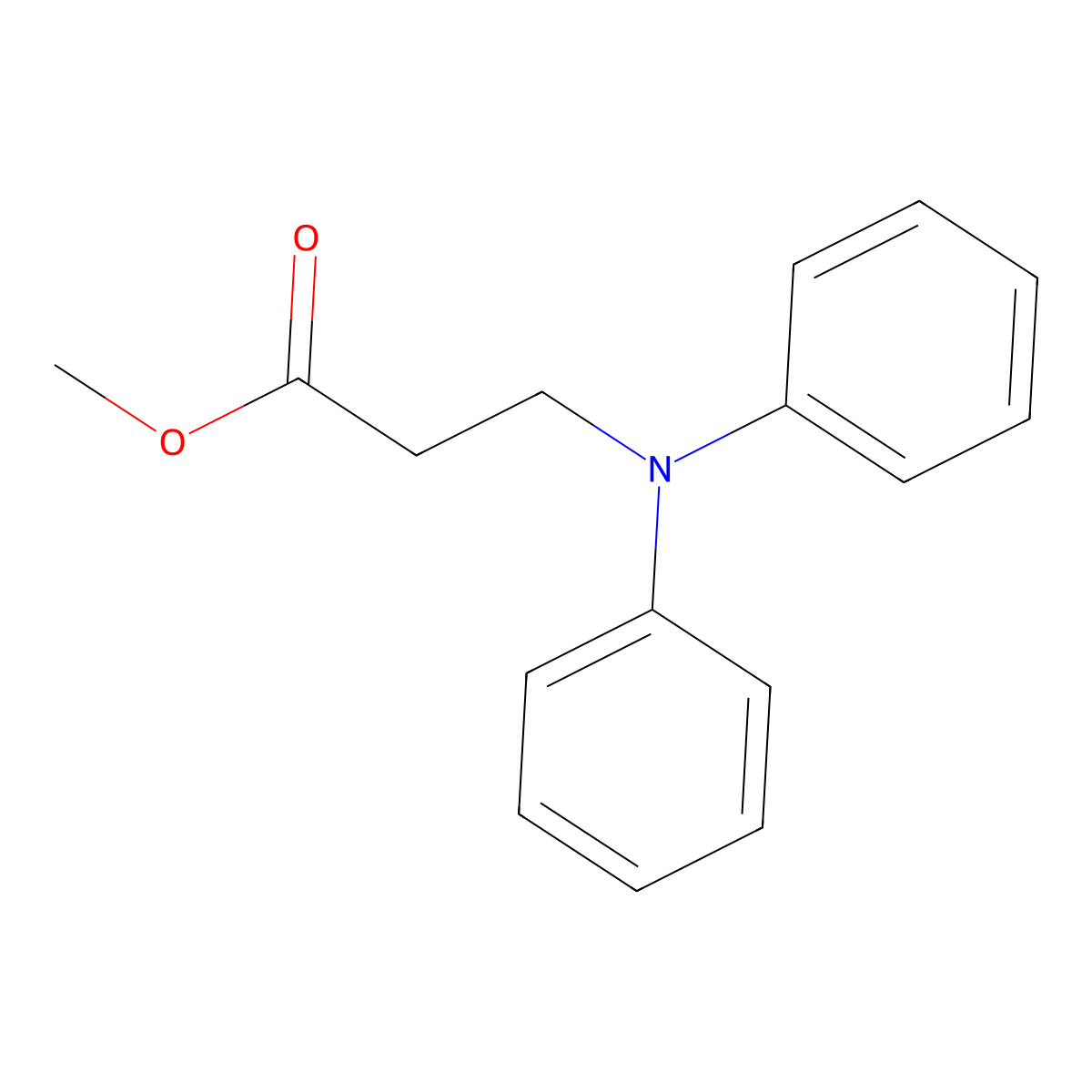 Methyl 3-(diphenylamino)propanoate molecular structure, CAS 52850-21-2