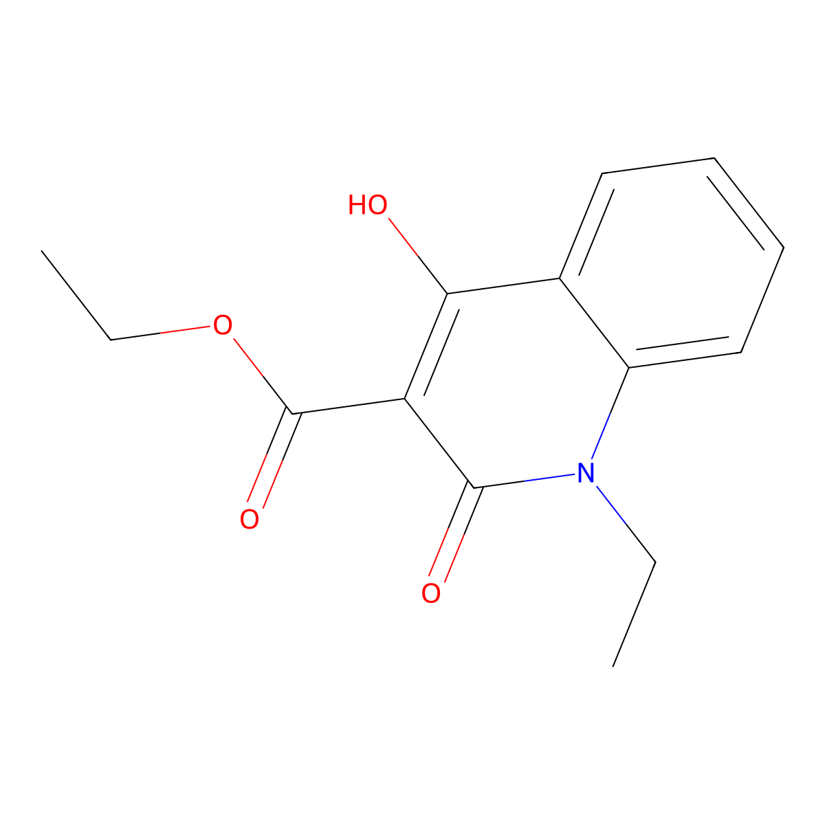 Ethyl 1-ethyl-1,2-dihydro-4-hydroxy-2-oxo-3-quinolinecarboxylate molecular structure, CAS 52851-60-2