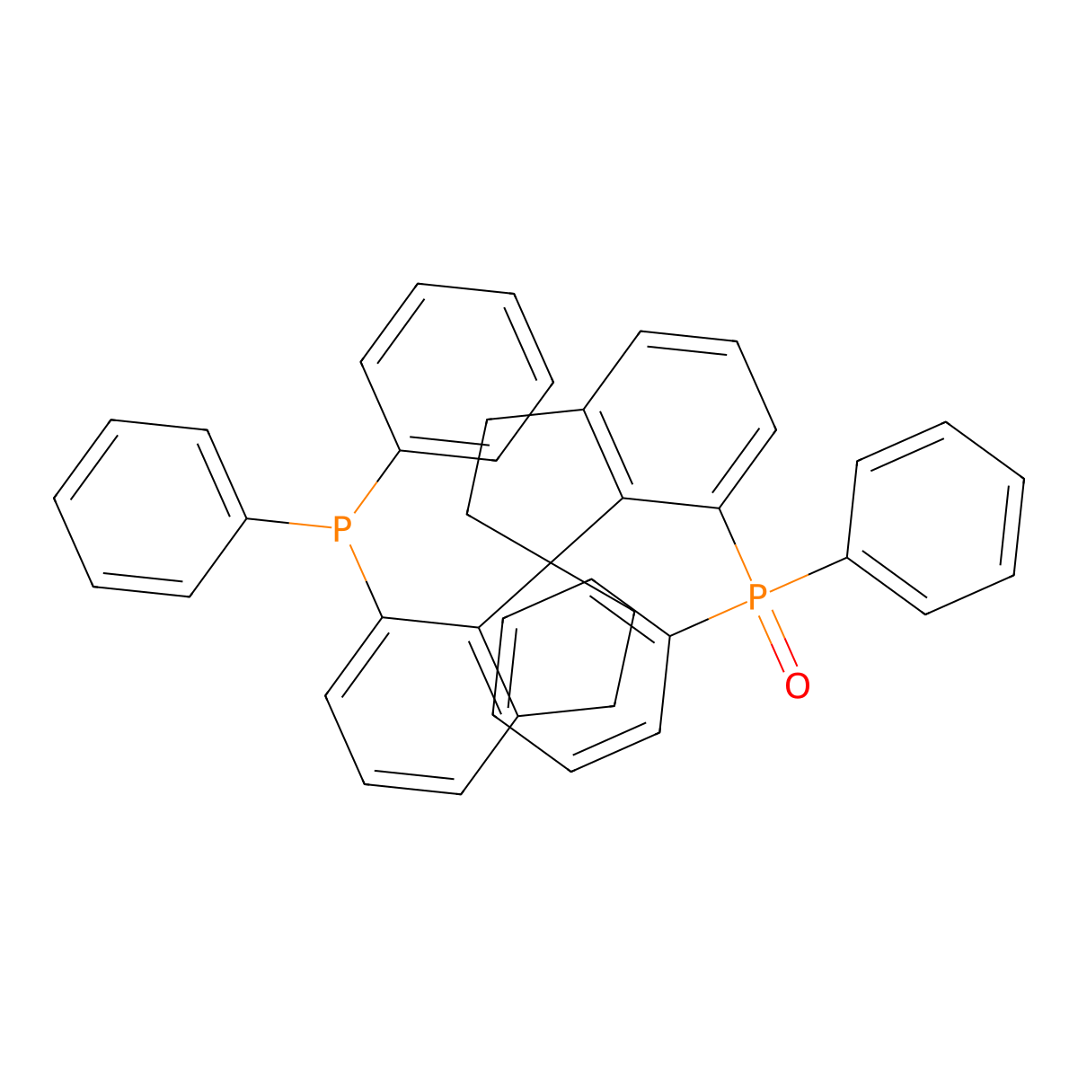 (S)-(7'-(Diphenylphosphanyl)-2,2',3,3'-tetrahydro-1,1'-spirobi[inden]-7-yl)diphenylphosphine oxide molecular structure, CAS 528521-82-6