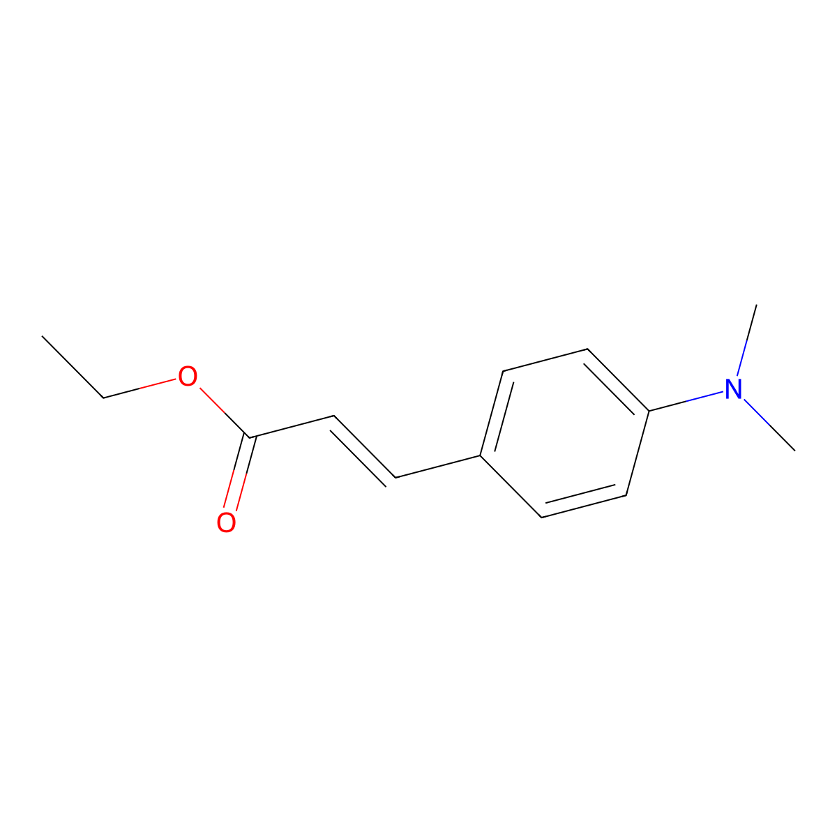 Ethyl 3-[4-(dimethylamino)phenyl]prop-2-enoate molecular structure, CAS 528521-91-7
