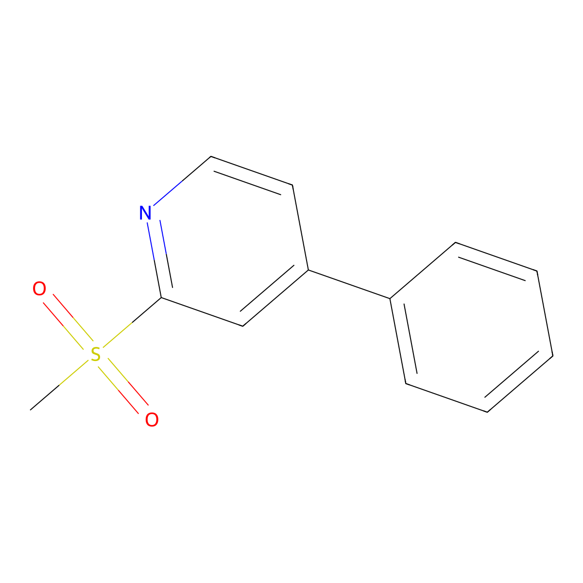 2-(Methylsulfonyl)-4-phenylpyridine molecular structure, CAS 528522-80-7