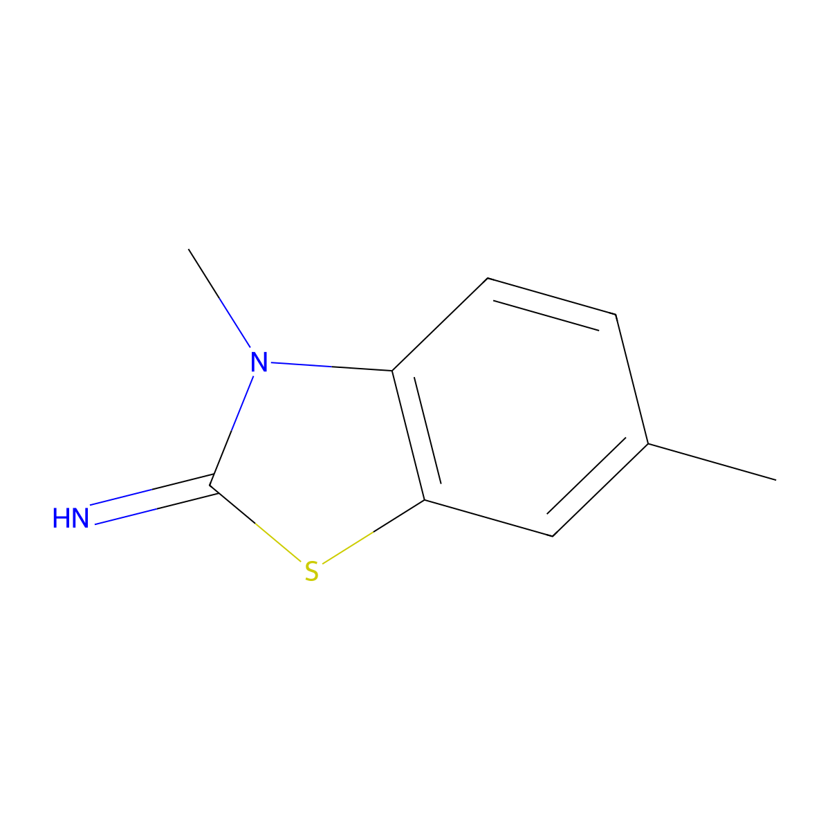 3,6-Dimethylbenzo[d]thiazol-2(3H)-imine molecular structure, CAS 52853-54-0