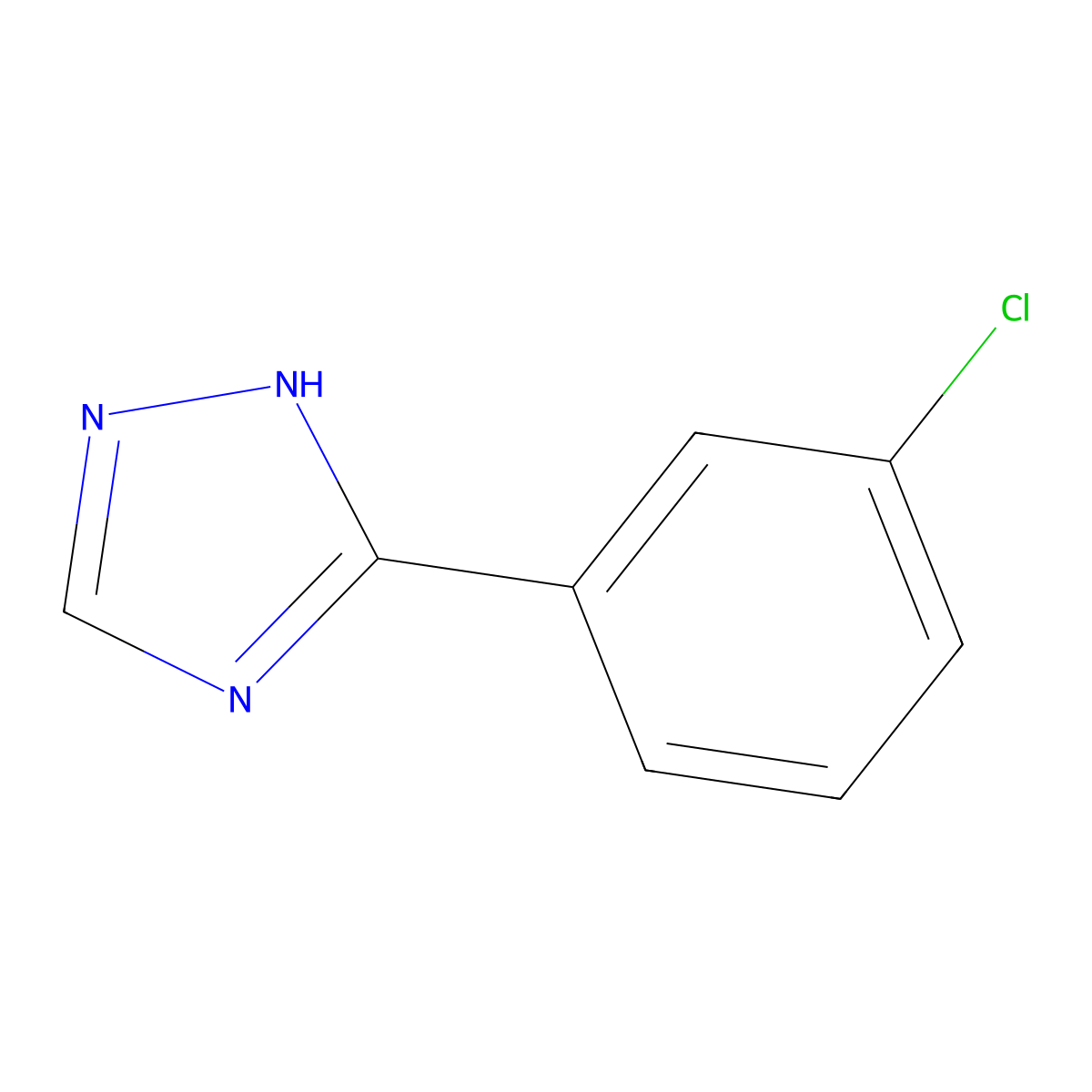 3-(3-Chlorophenyl)-1,2,4-triazole molecular structure, CAS 52853-74-4