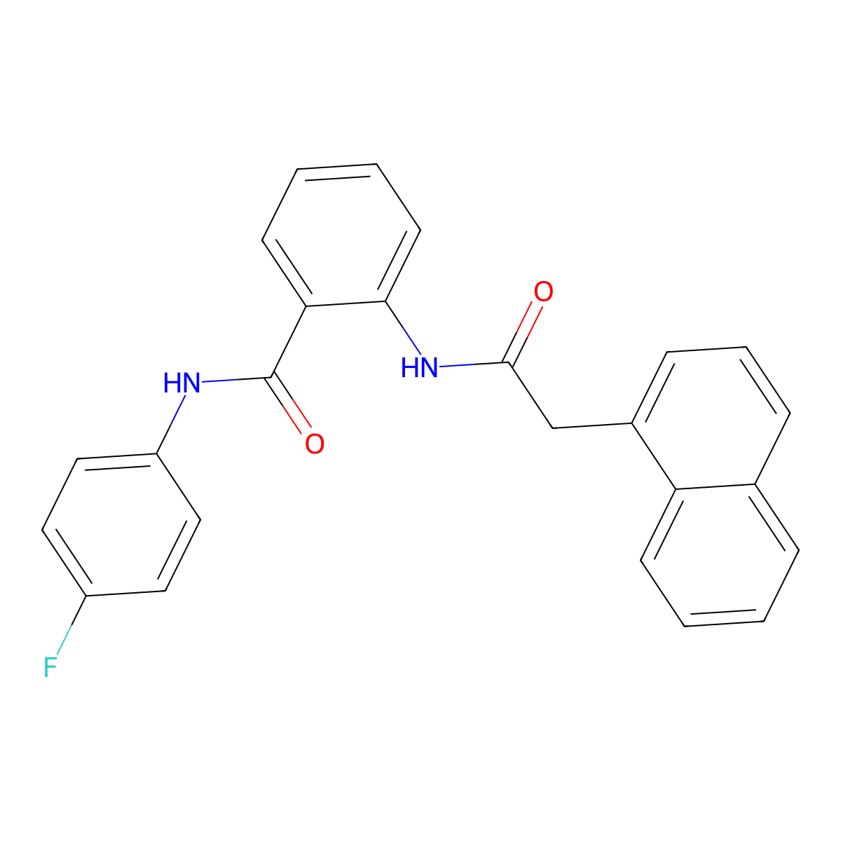 N-(4-fluorophenyl)-2-[(2-naphthalen-1-ylacetyl)amino]benzamide molecular structure, CAS 528531-17-1