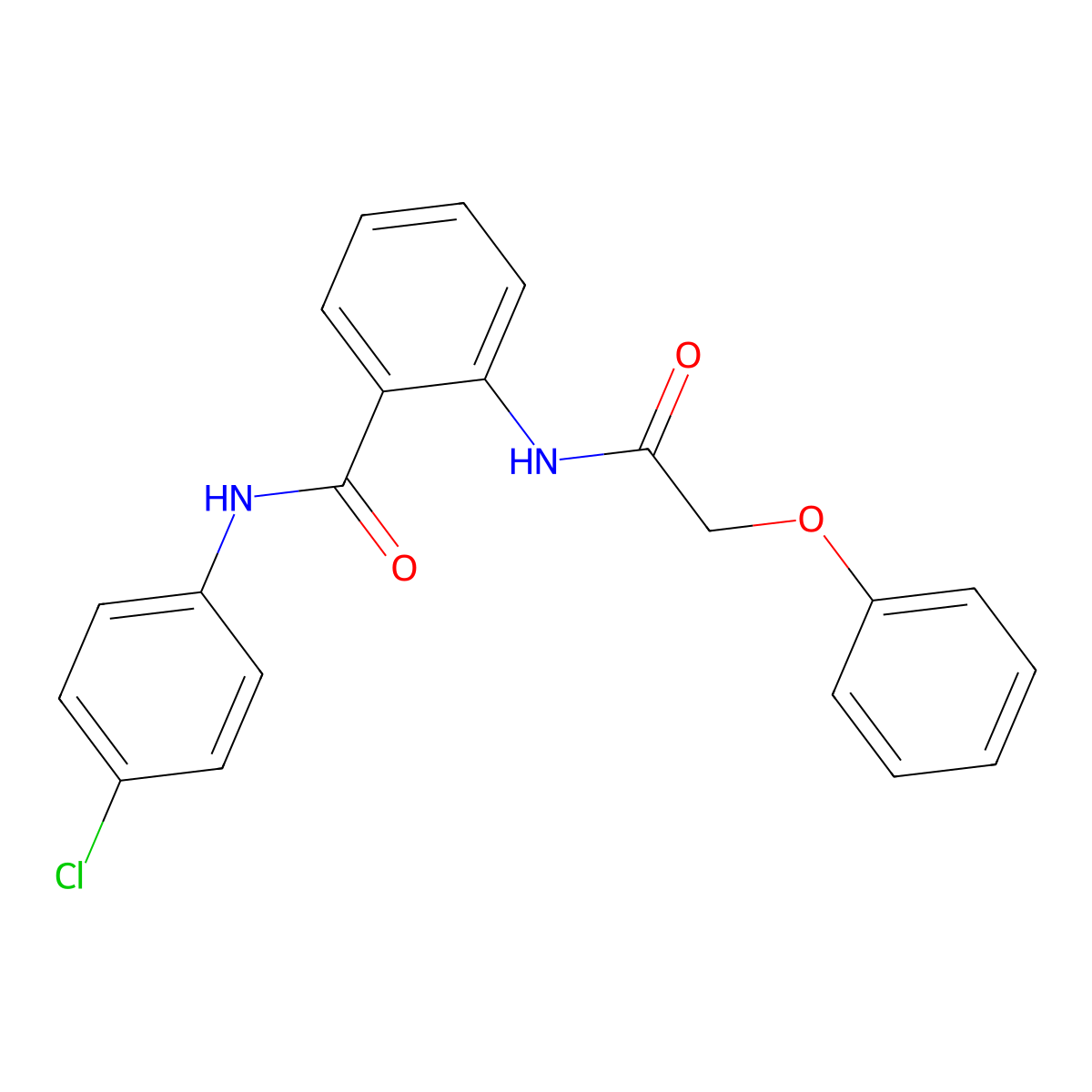 N-(4-chlorophenyl)-2-[(2-phenoxyacetyl)amino]benzamide molecular structure, CAS 528532-85-6