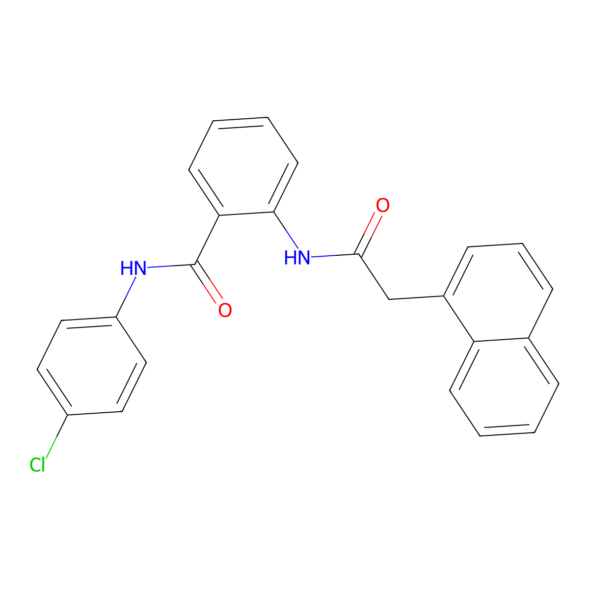 N-(4-chlorophenyl)-2-[(2-naphthalen-1-ylacetyl)amino]benzamide molecular structure, CAS 528534-15-8