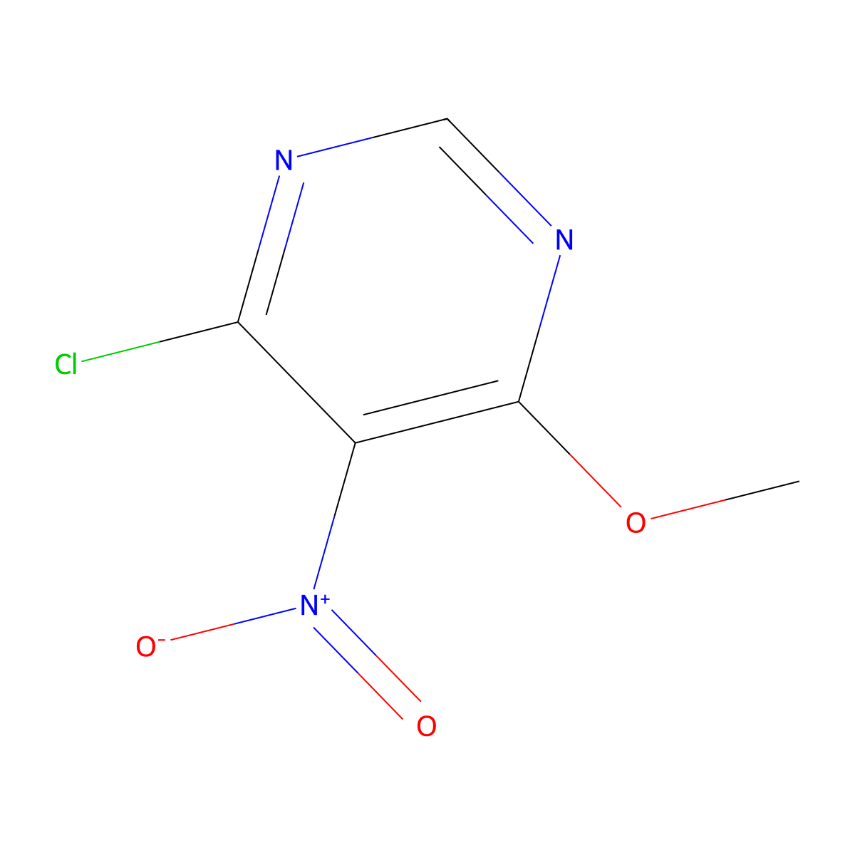 4-Chloro-6-methoxy-5-nitropyrimidine molecular structure, CAS 52854-14-5
