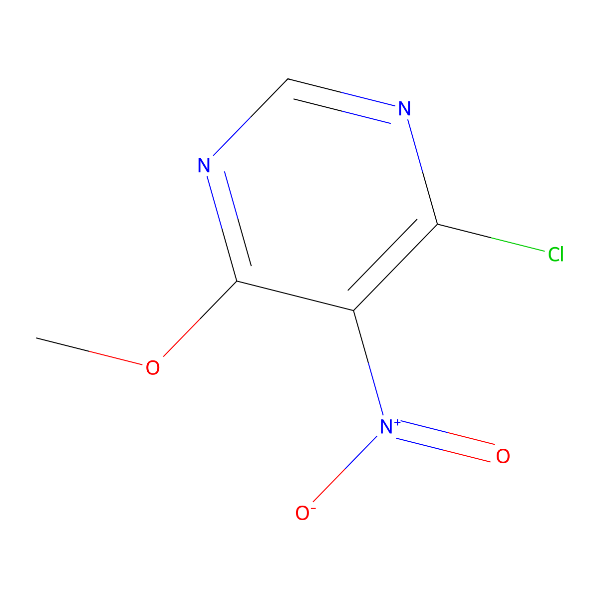 4-Chloro-6-methoxy-5-nitropyrimidine molecular structure, CAS 52854-14-5