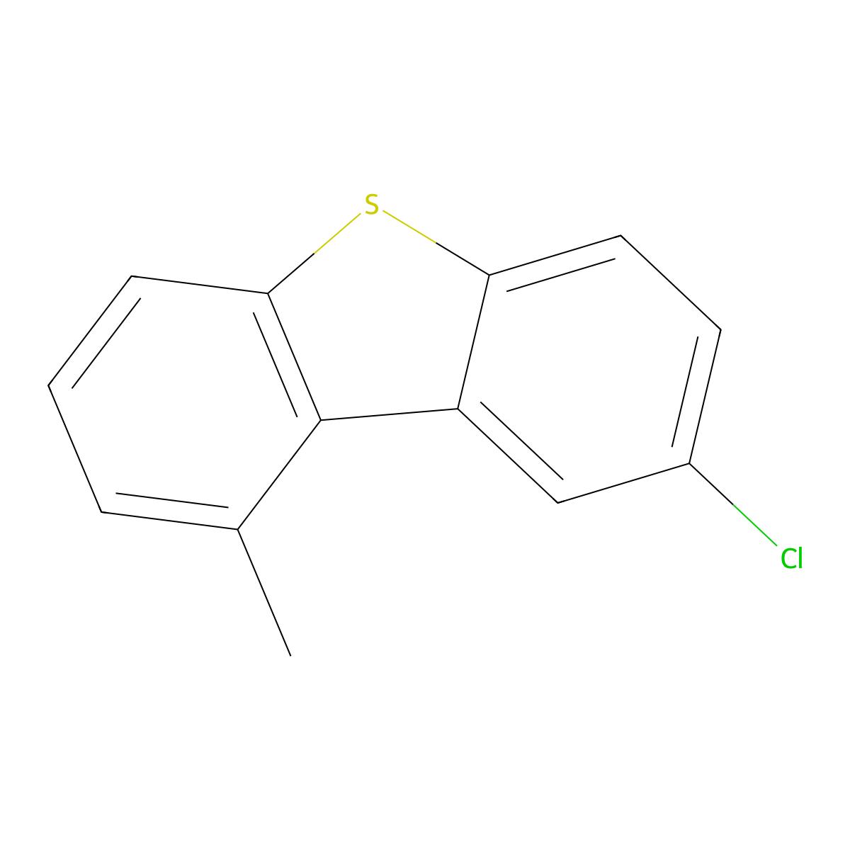8-Chloro-1-methyldibenzothiophene molecular structure, CAS 528557-38-2