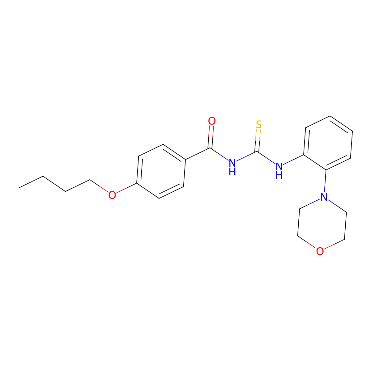 4-butoxy-N-[(2-morpholin-4-ylphenyl)carbamothioyl]benzamide molecular structure, CAS 528562-36-9