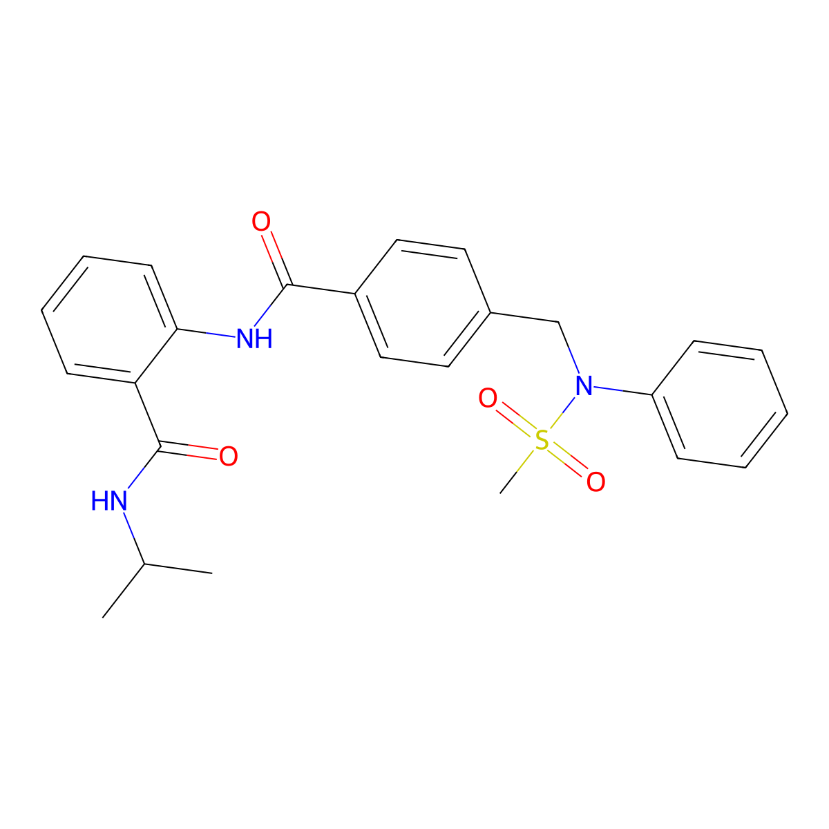 2-[[4-[(N-methylsulfonylanilino)methyl]benzoyl]amino]-N-propan-2-ylbenzamide molecular structure, CAS 528563-42-0