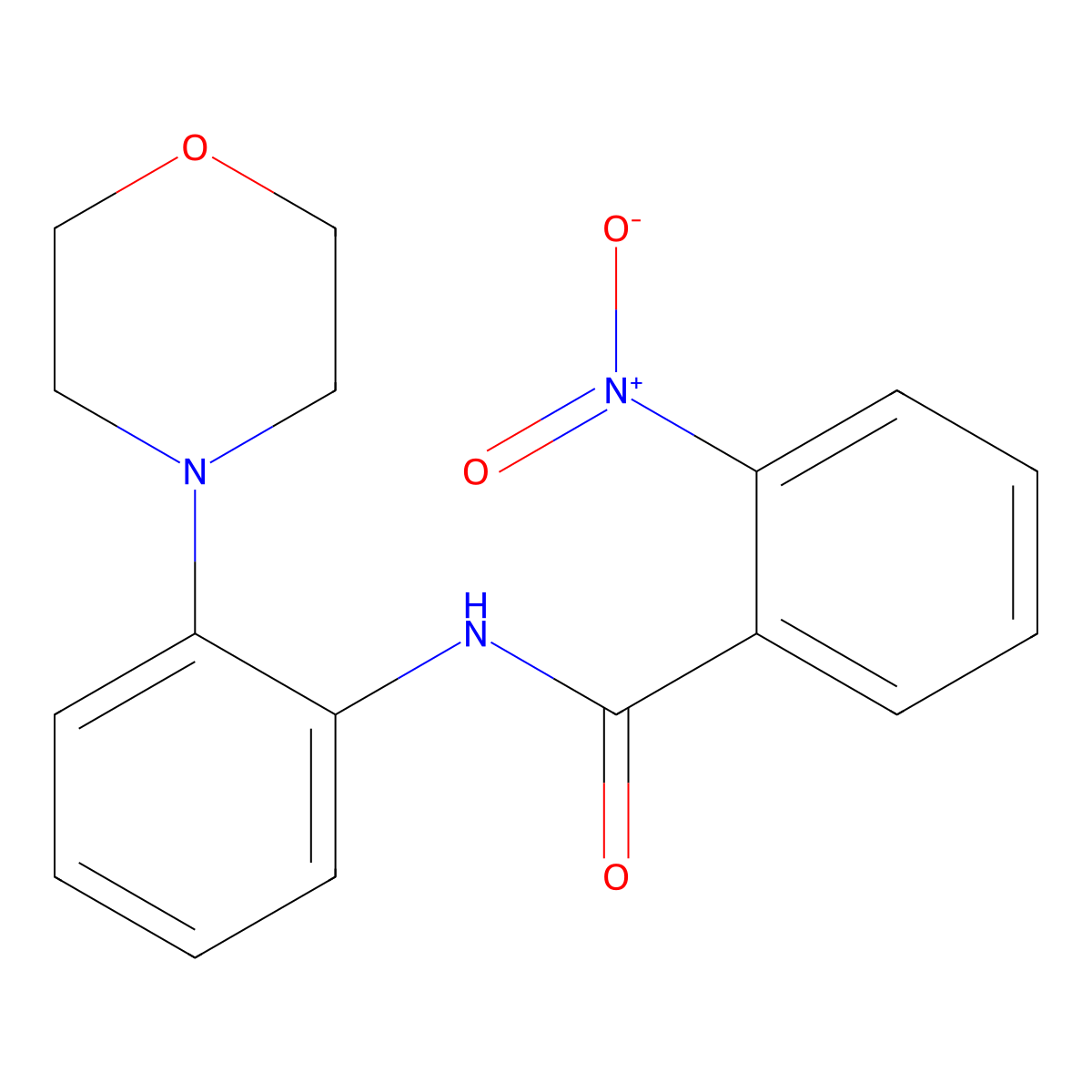 N-(2-morpholin-4-ylphenyl)-2-nitrobenzamide molecular structure, CAS 528575-03-3