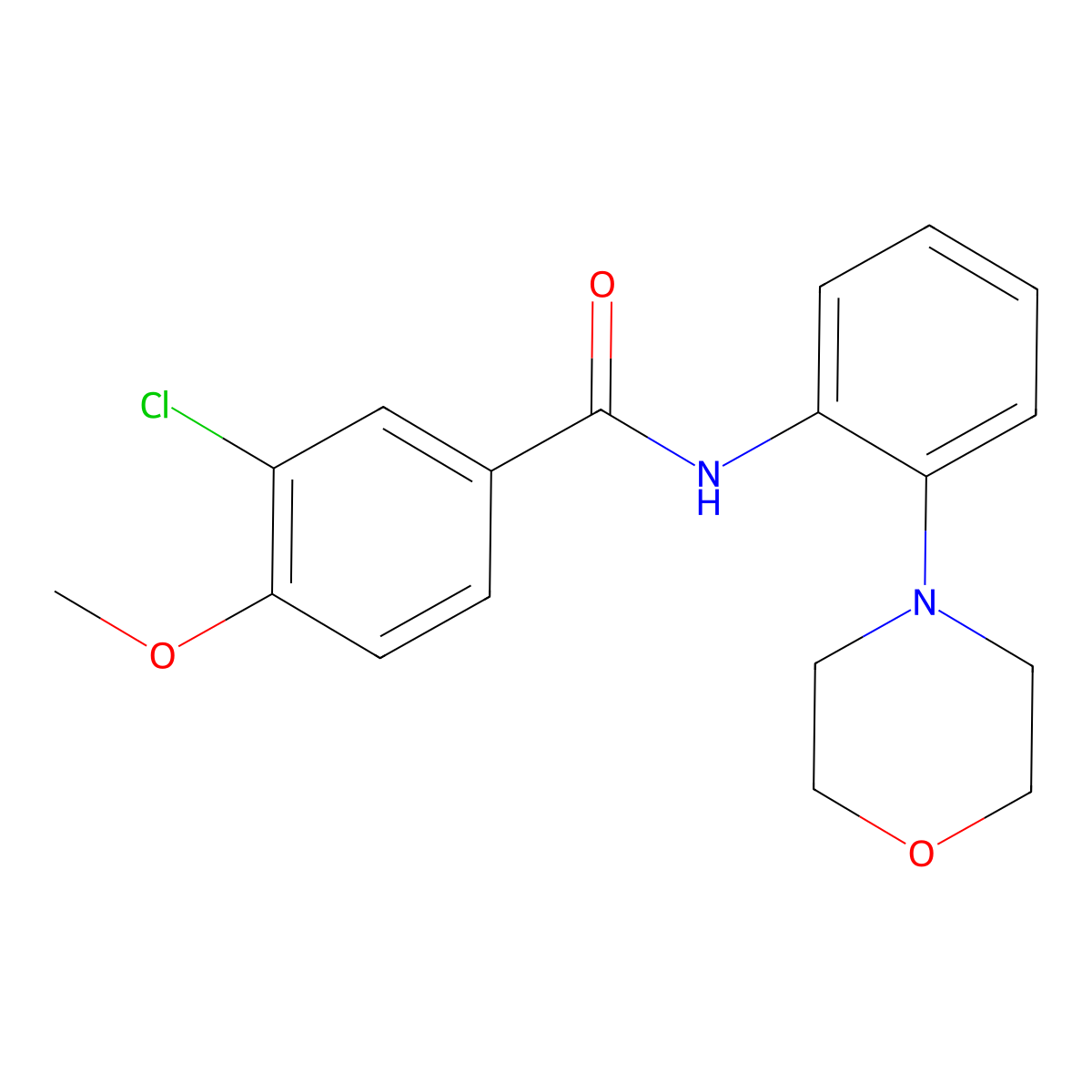 3-chloro-4-methoxy-N-(2-morpholin-4-ylphenyl)benzamide molecular structure, CAS 528575-96-4