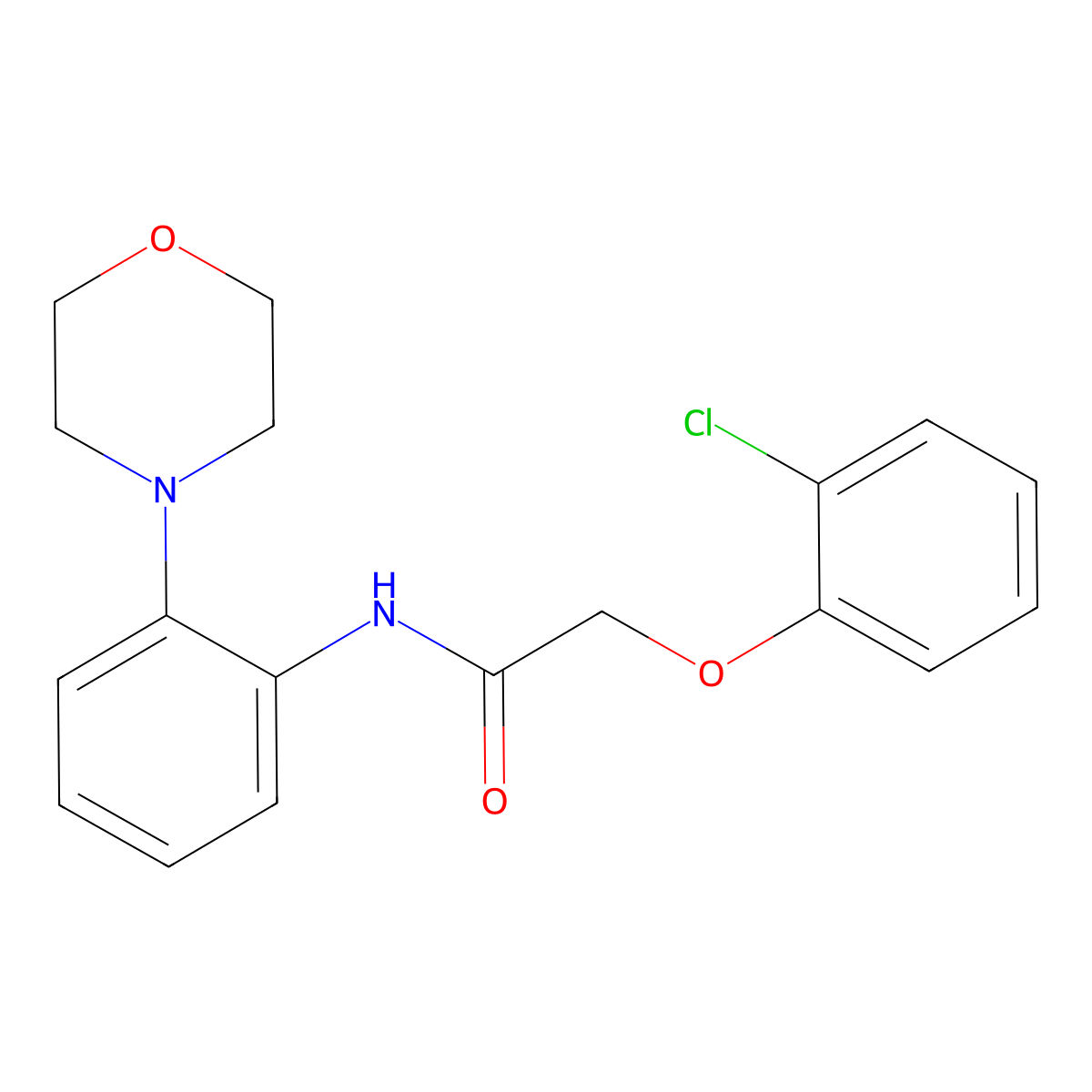 2-(2-chlorophenoxy)-N-(2-morpholin-4-ylphenyl)acetamide molecular structure, CAS 528576-08-1