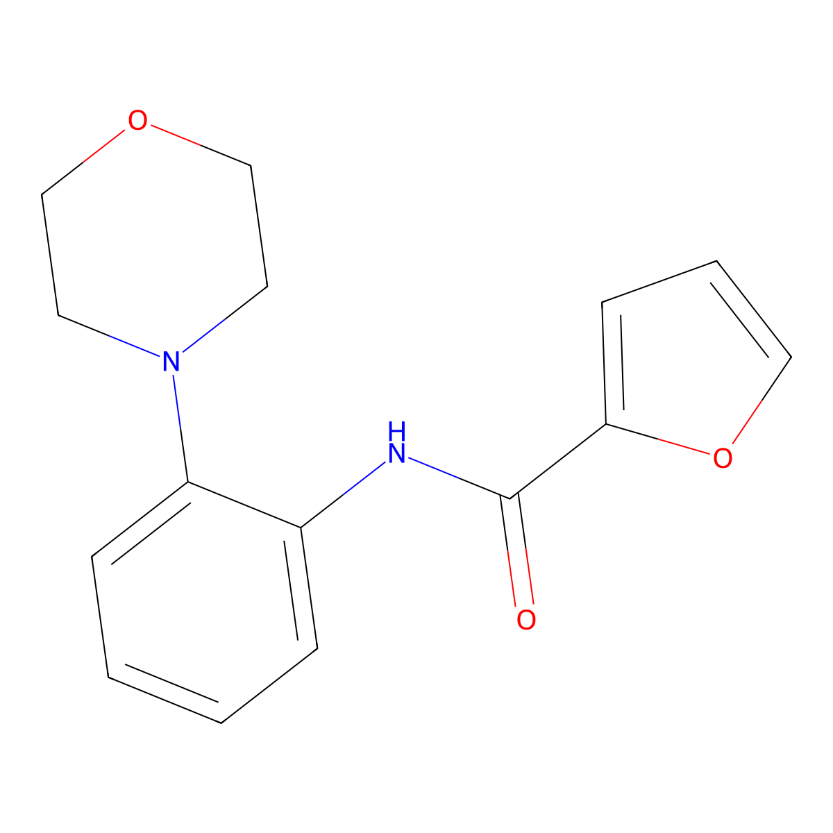 N-[2-(morpholin-4-yl)phenyl]furan-2-carboxamide molecular structure, CAS 528576-30-9