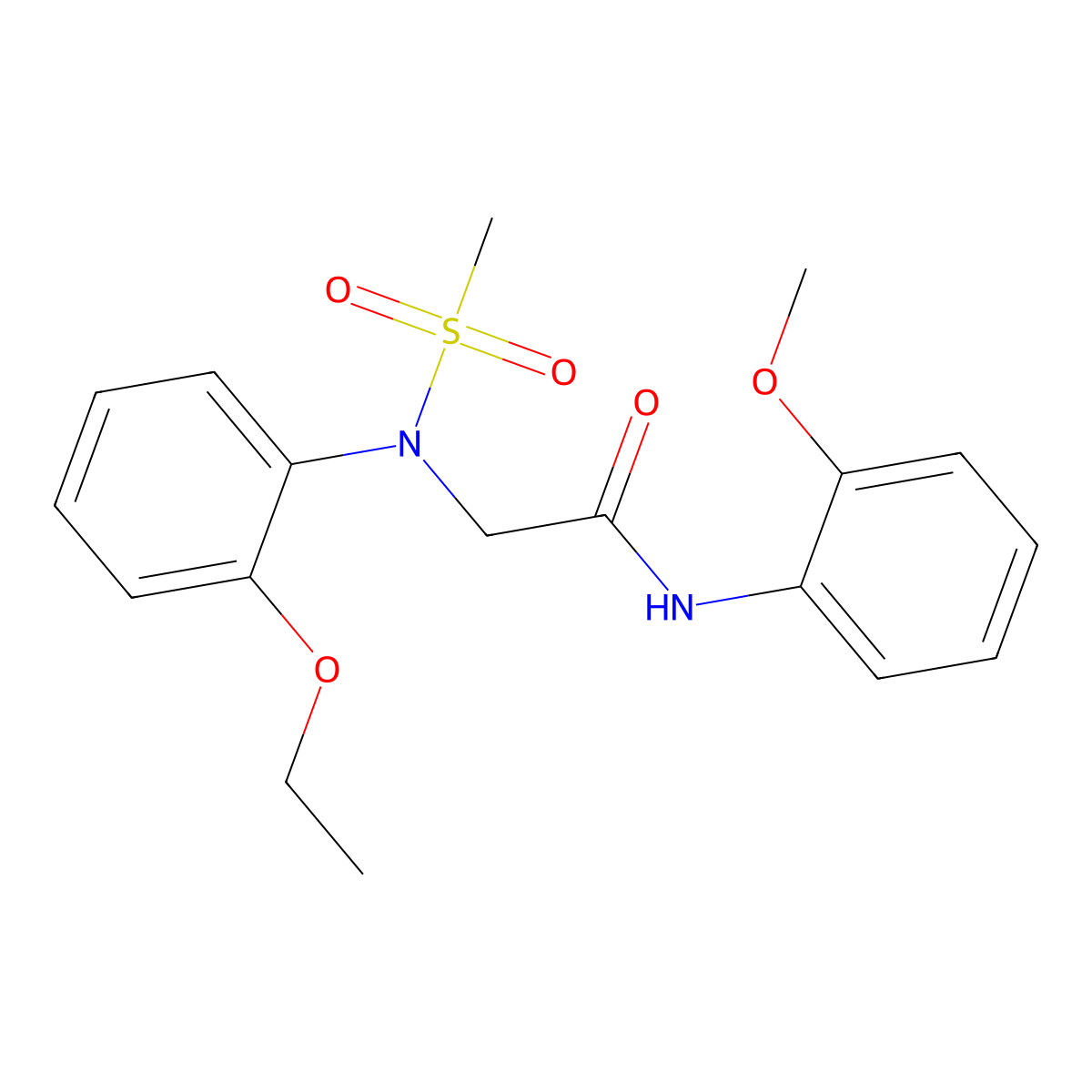 2-(2-ethoxy-N-methylsulfonylanilino)-N-(2-methoxyphenyl)acetamide molecular structure, CAS 528576-61-6