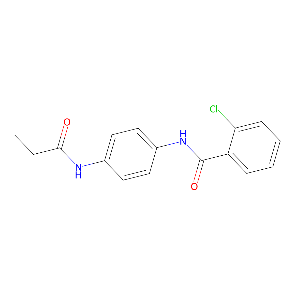 2-chloro-N-[4-(propanoylamino)phenyl]benzamide molecular structure, CAS 528576-88-7