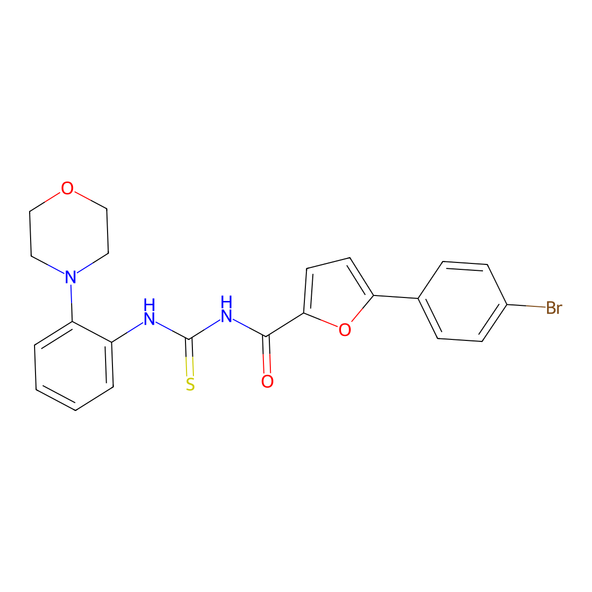 5-(4-bromophenyl)-N-[(2-morpholin-4-ylphenyl)carbamothioyl]furan-2-carboxamide molecular structure, CAS 528580-38-3