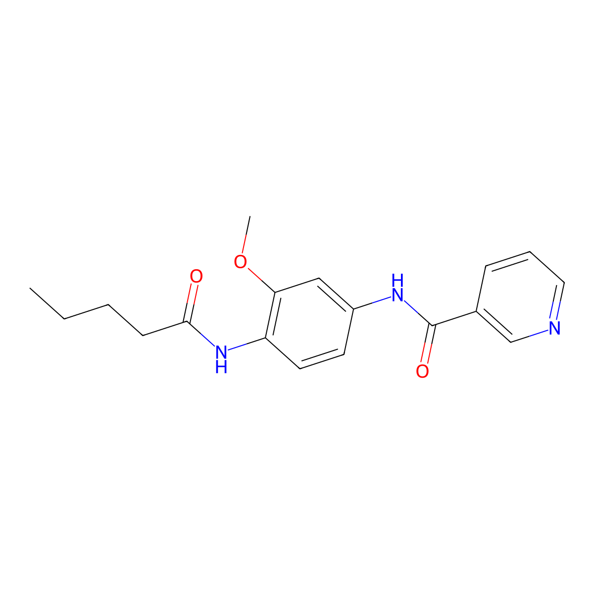 N-[3-methoxy-4-(pentanoylamino)phenyl]pyridine-3-carboxamide molecular structure, CAS 528580-66-7