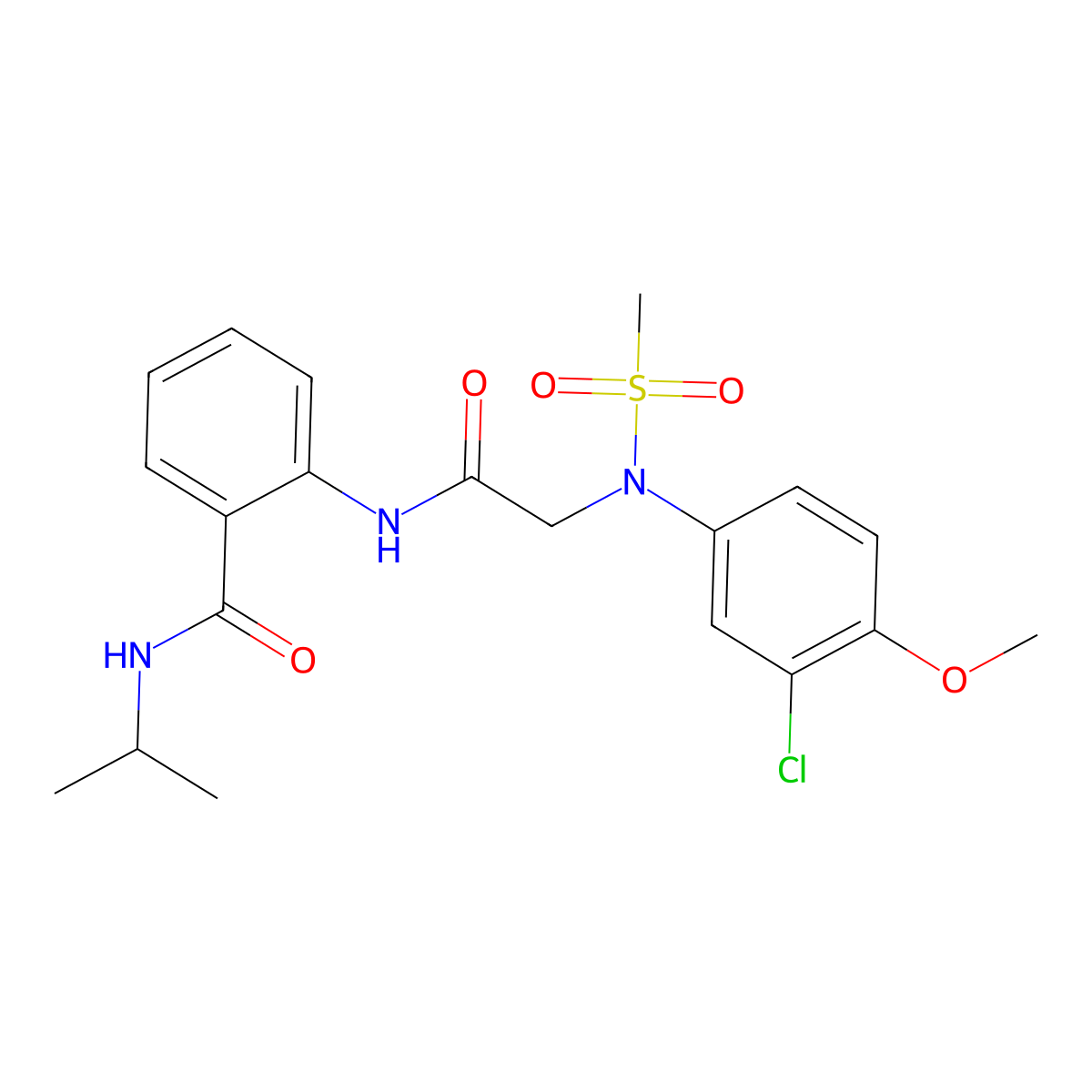 2-[[2-(3-chloro-4-methoxy-N-methylsulfonylanilino)acetyl]amino]-N-propan-2-ylbenzamide molecular structure, CAS 528582-65-2