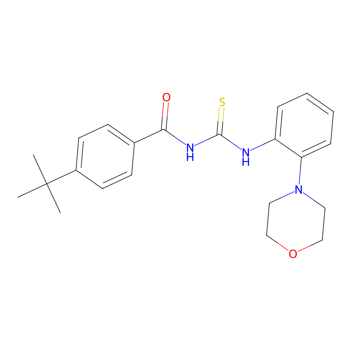 4-tert-butyl-N-[(2-morpholin-4-ylphenyl)carbamothioyl]benzamide molecular structure, CAS 528582-72-1