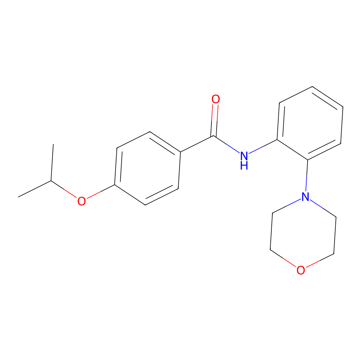 4-isopropoxy-N-[2-(4-morpholinyl)phenyl]benzamide molecular structure, CAS 528582-81-2