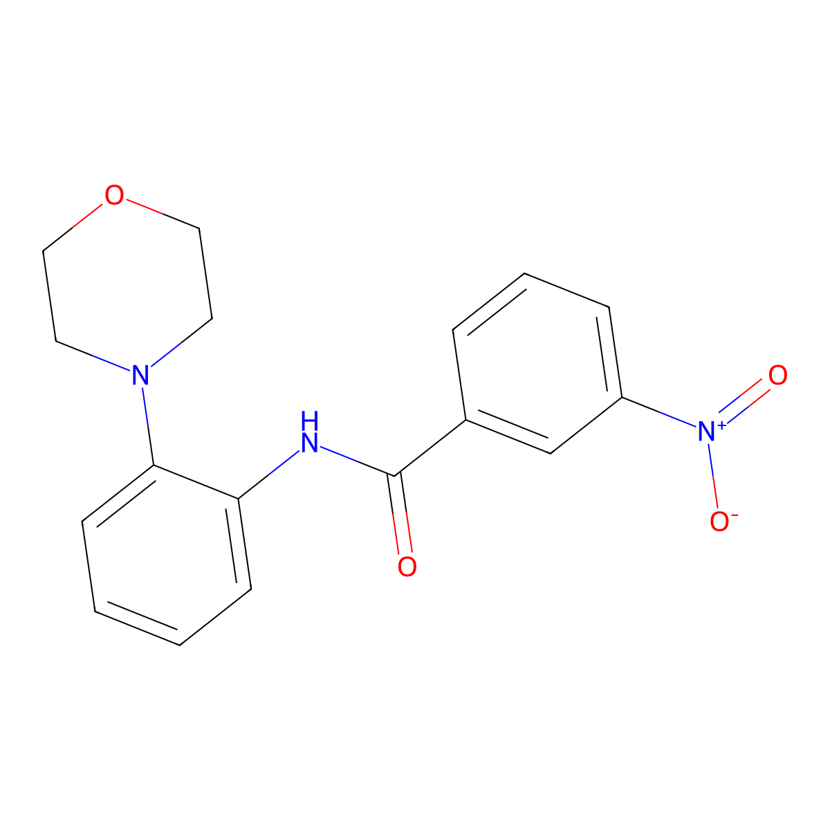 N-(2-morpholin-4-ylphenyl)-3-nitrobenzamide molecular structure, CAS 528583-13-3