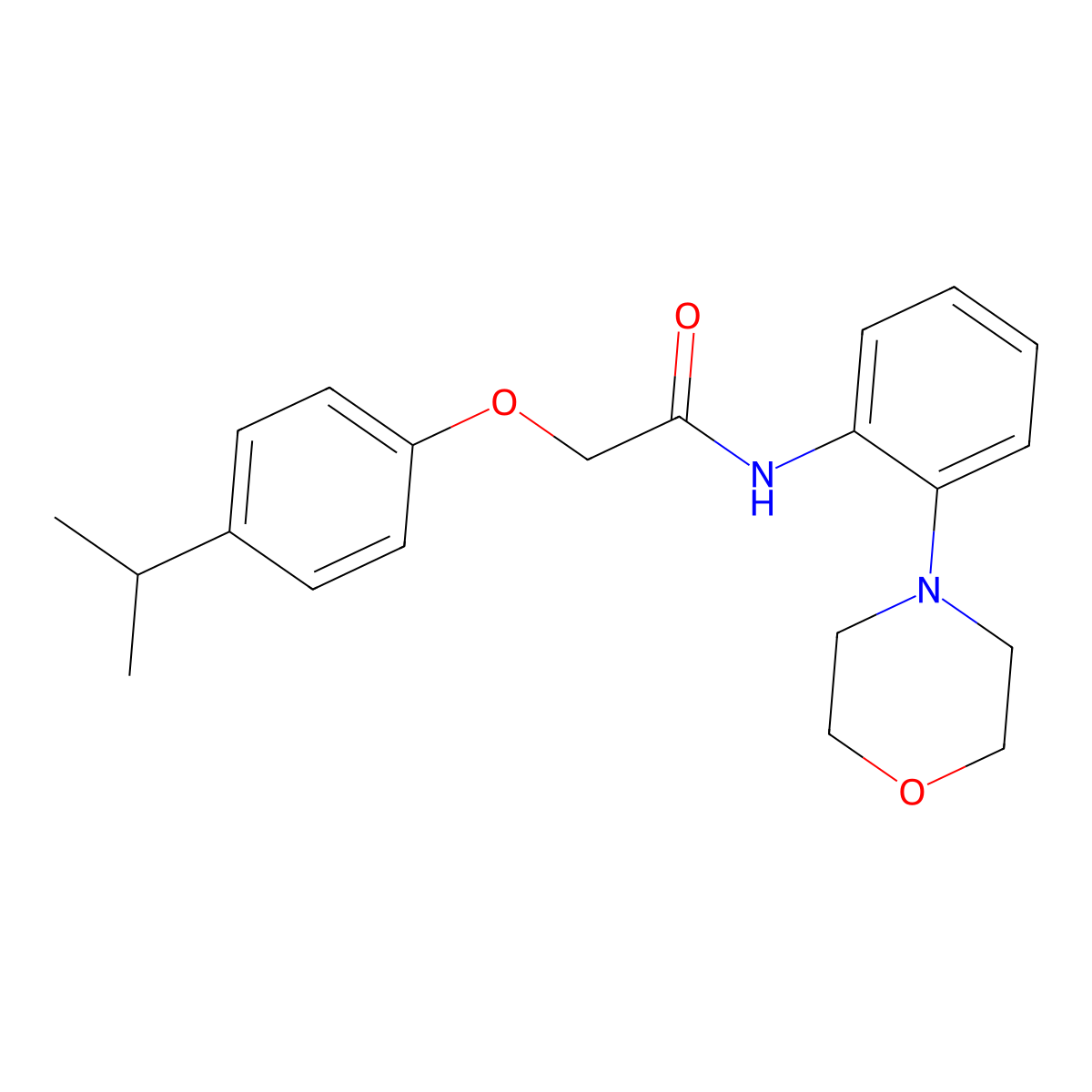 2-(4-isopropylphenoxy)-N-[2-(4-morpholinyl)phenyl]acetamide molecular structure, CAS 528588-81-0